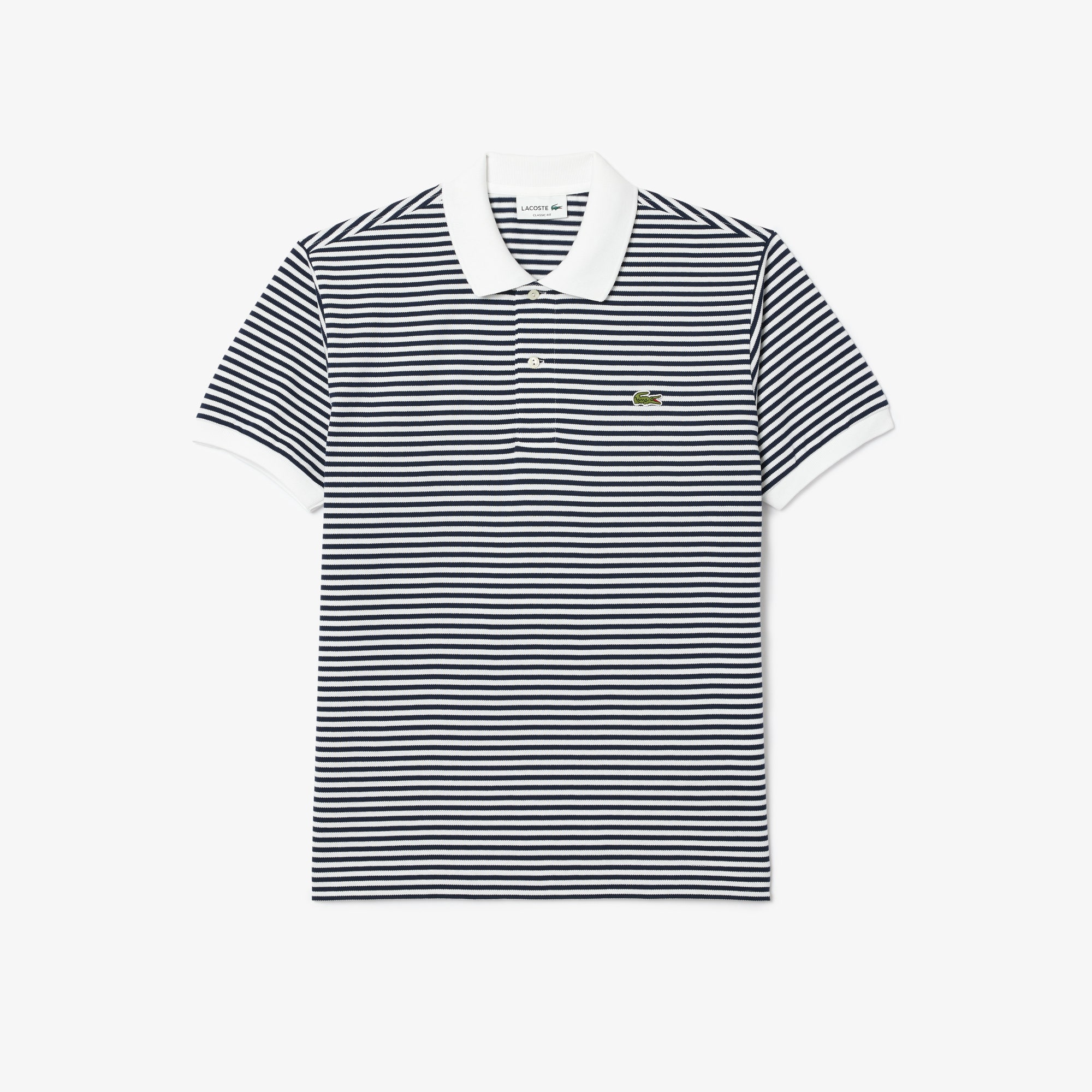 Classic Fit L.12.12 Striped Petit Pique Polo Shirt