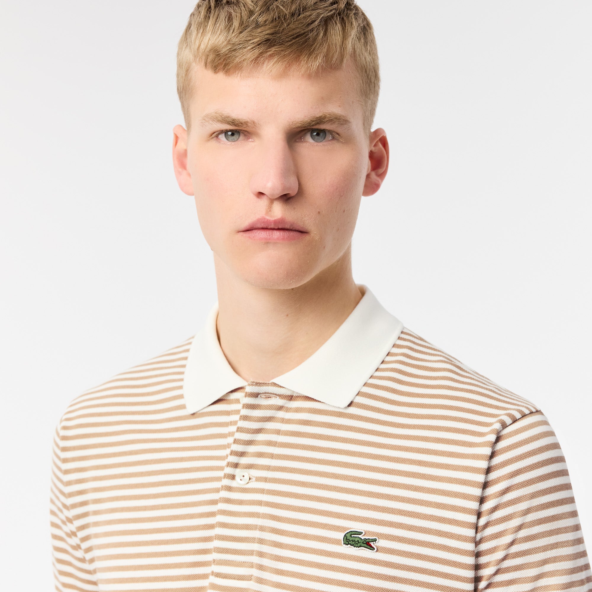 Classic Fit L.12.12 Striped Petit Pique Polo Shirt