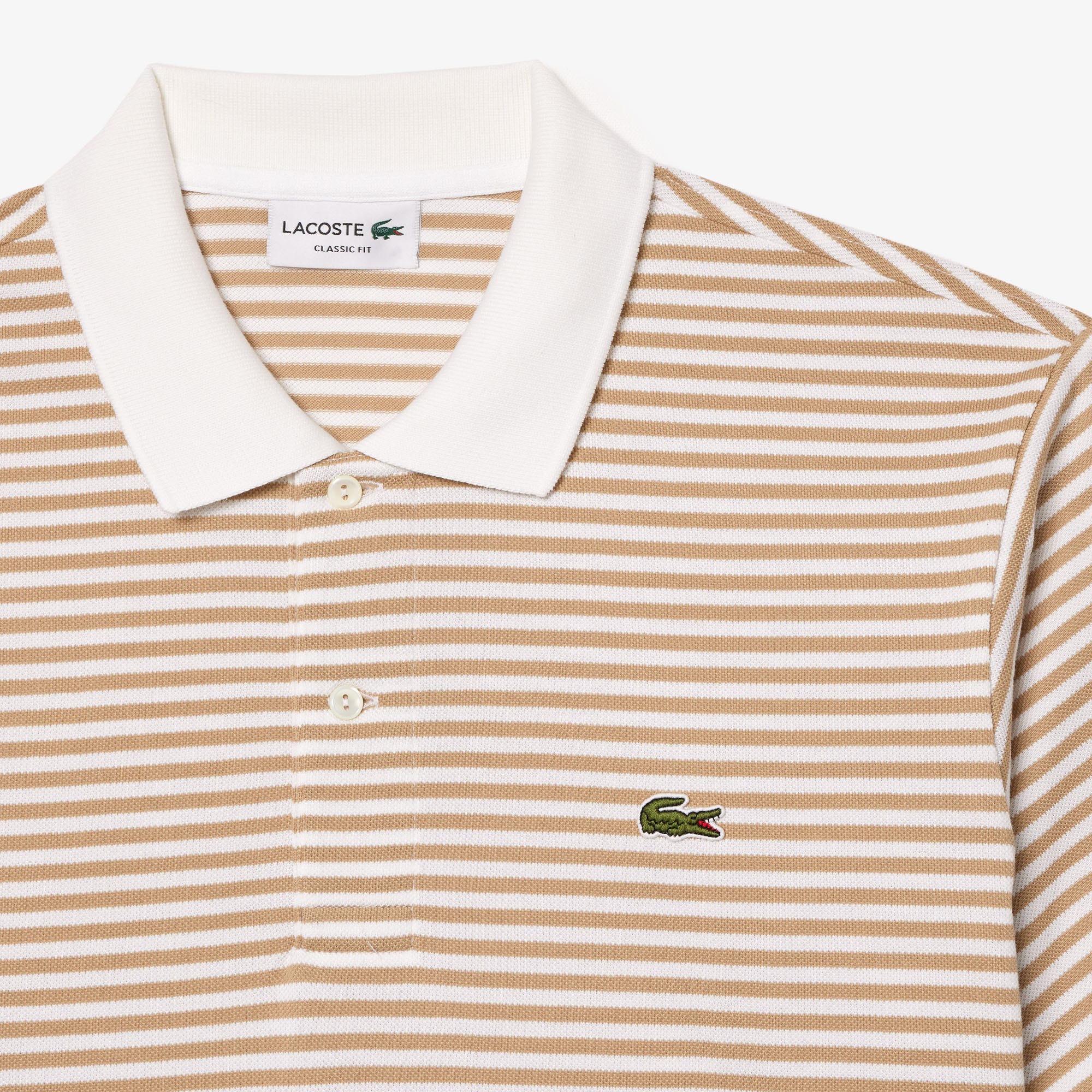 Classic Fit L.12.12 Striped Petit Pique Polo Shirt