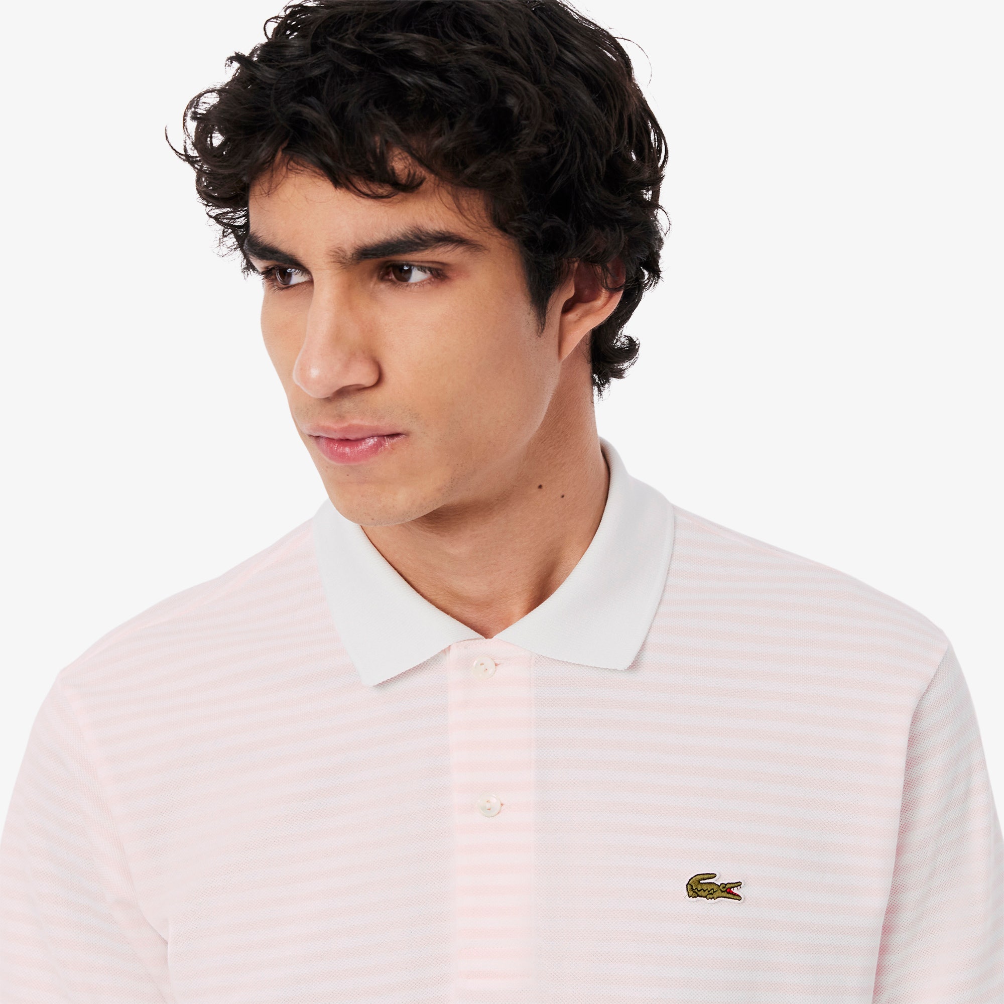 Classic Fit L.12.12 Striped Petit Pique Polo Shirt