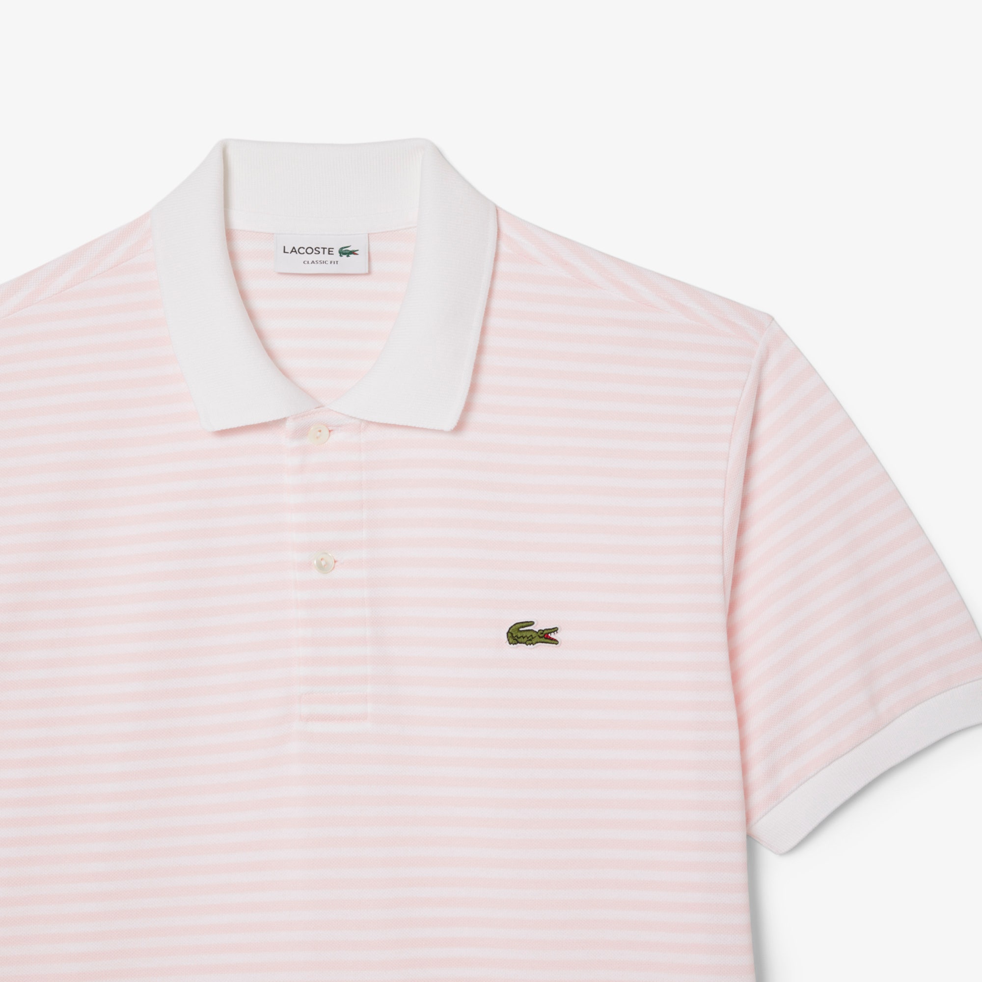 Classic Fit L.12.12 Striped Petit Pique Polo Shirt