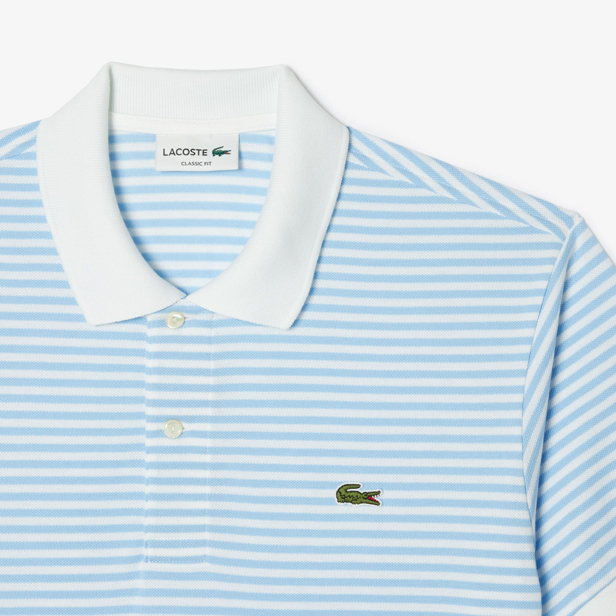Classic Fit L.12.12 Striped Petit Pique Polo Shirt
