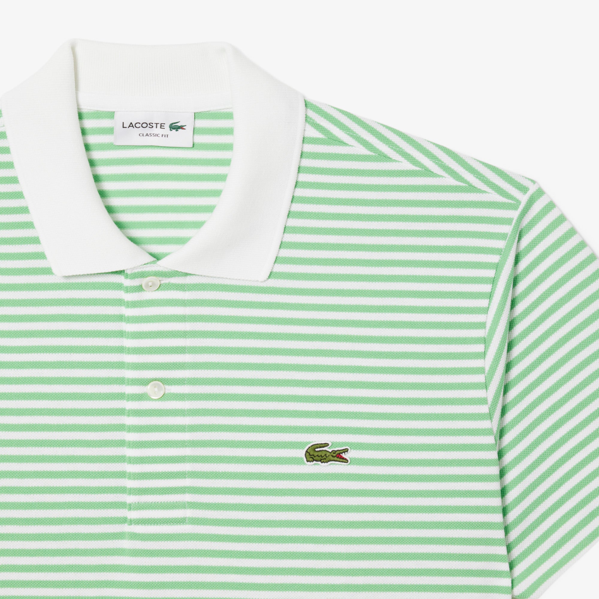 Classic Fit L.12.12 Striped Petit Pique Polo Shirt