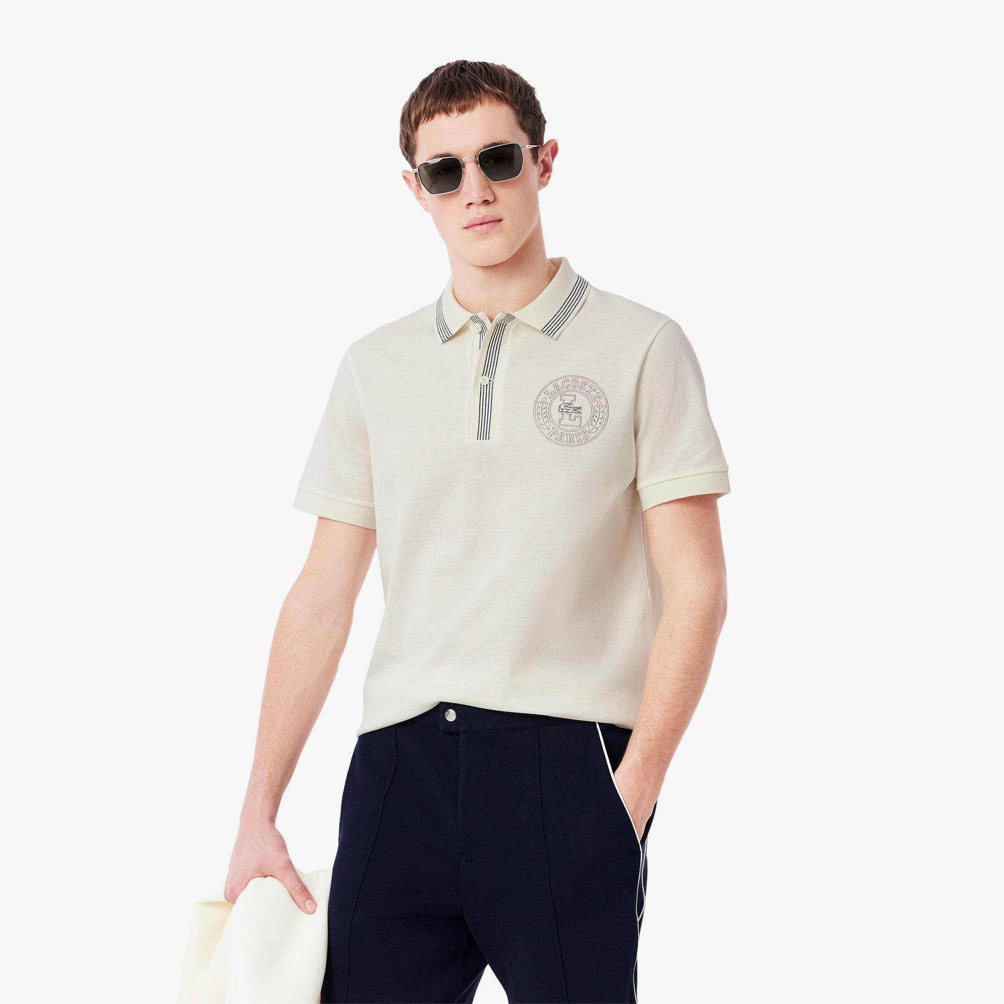 Regular Fit L.12.12 Badge Print Polo Shirt