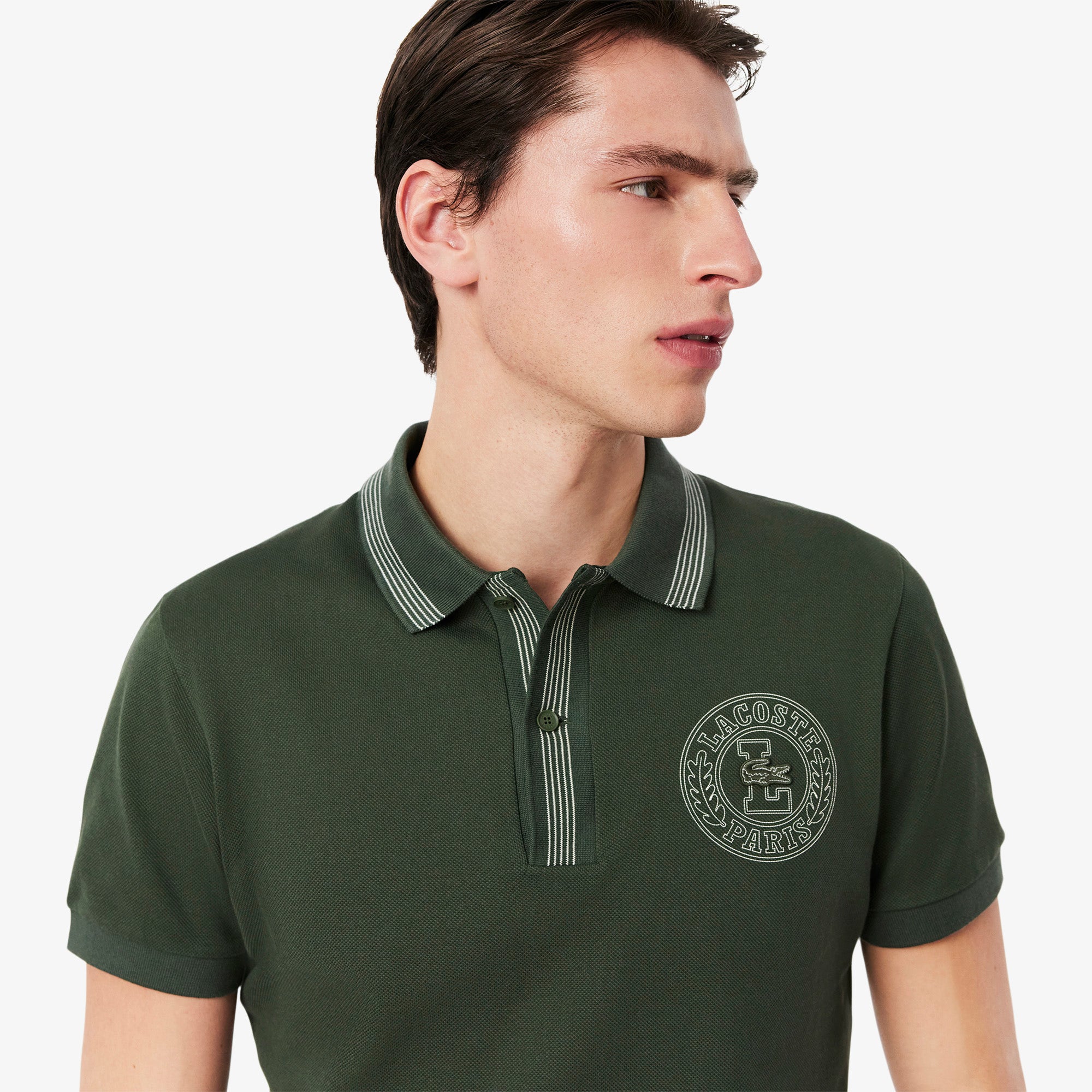 Regular Fit L.12.12 Badge Print Polo Shirt