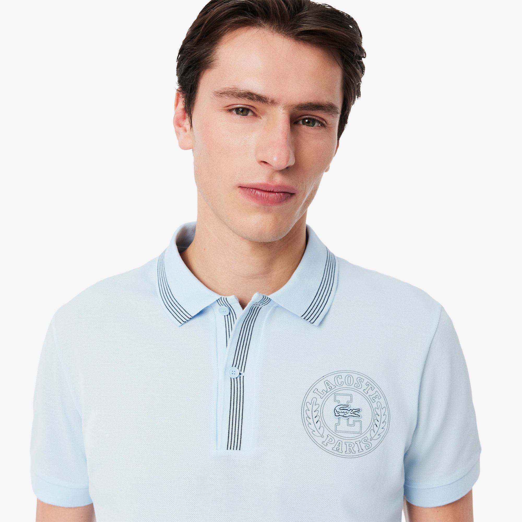 Regular Fit L.12.12 Badge Print Polo Shirt