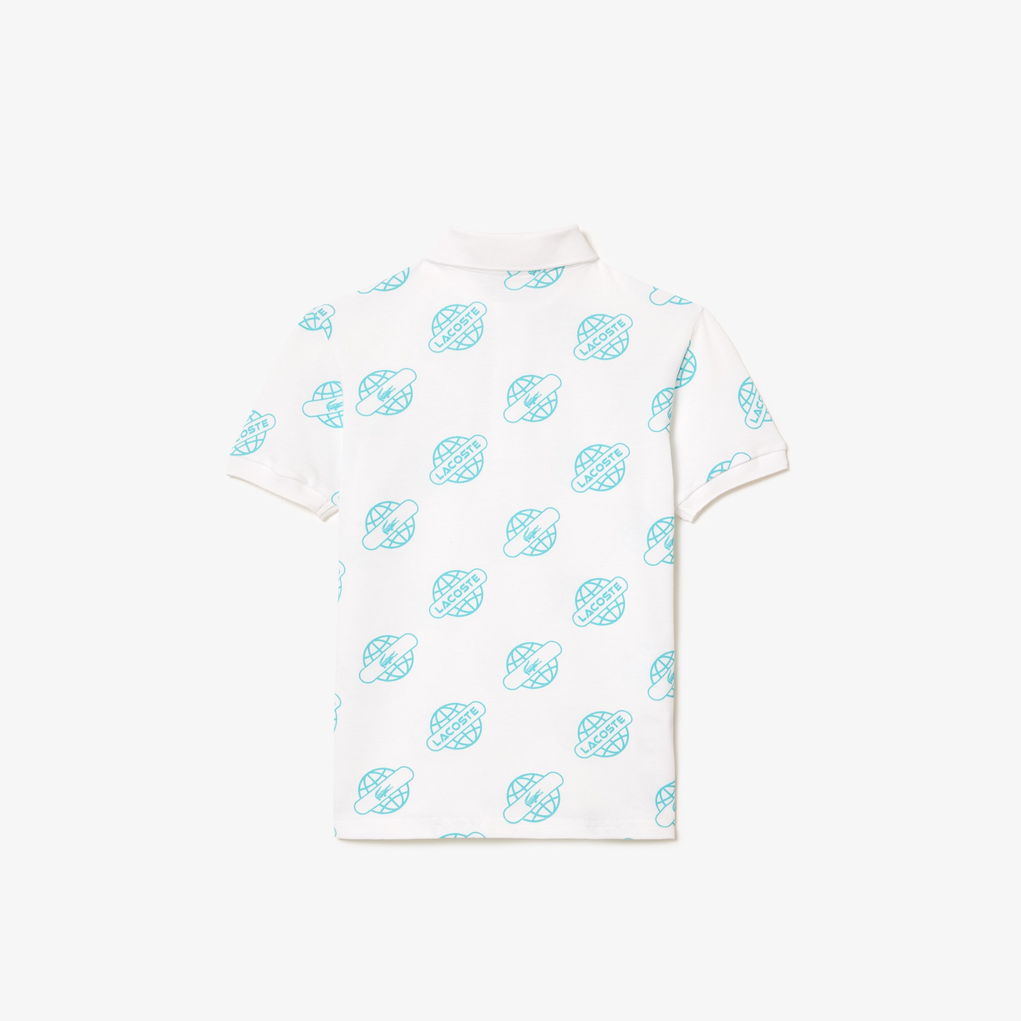Cotton Pique Print Polo Shirt