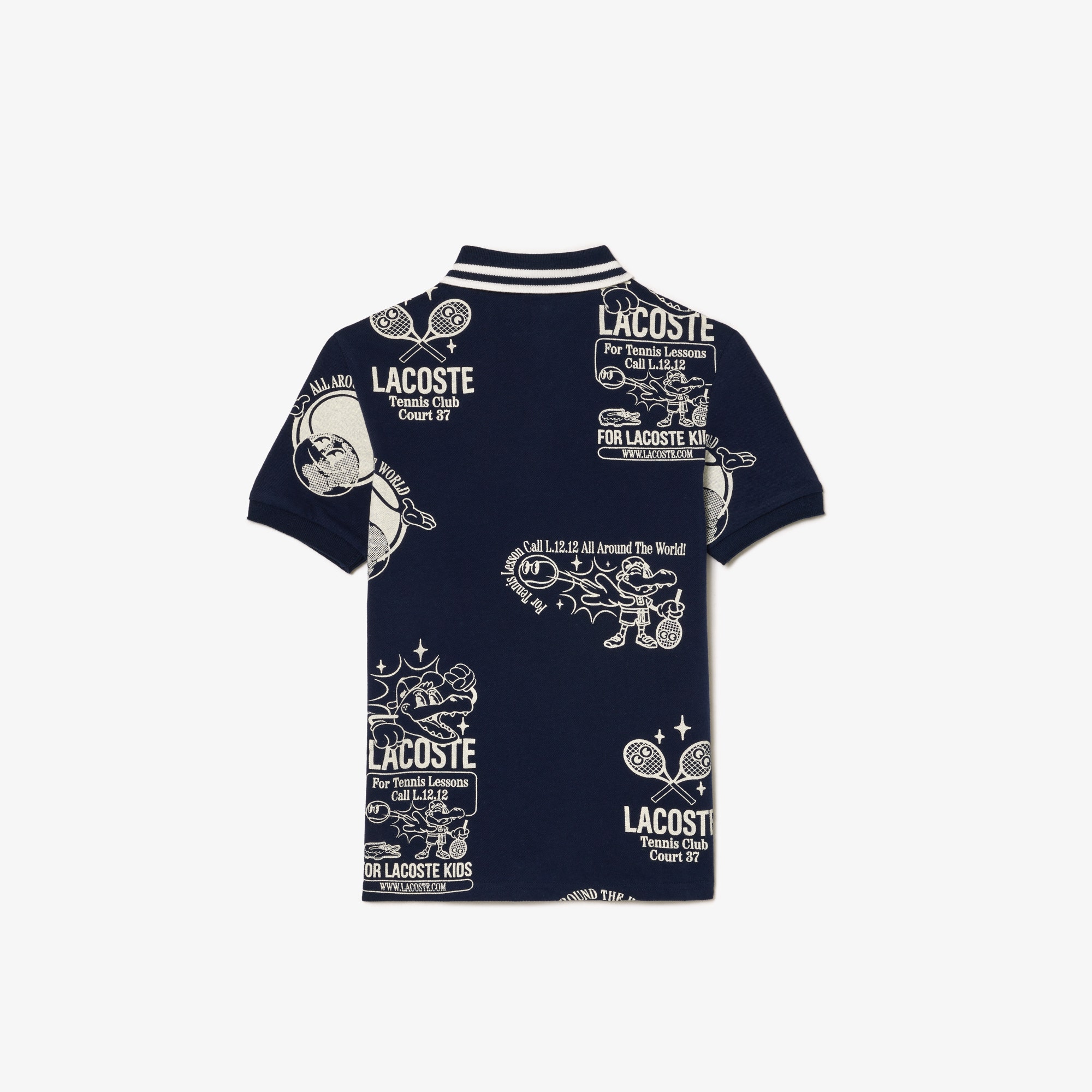 Graphic Print Cotton Polo Shirt