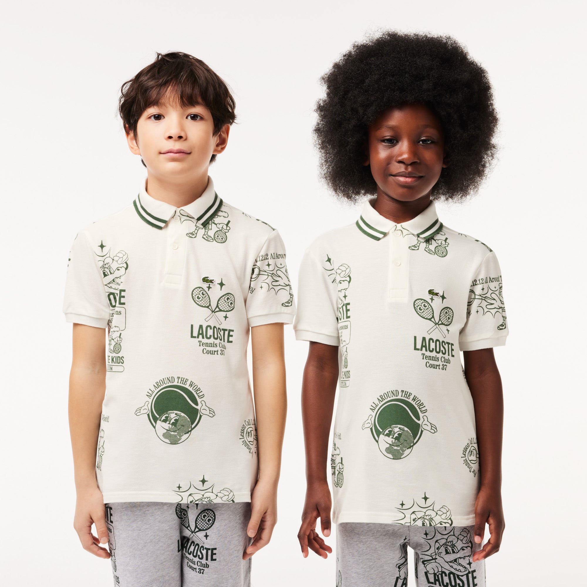 Graphic Print Cotton Polo Shirt