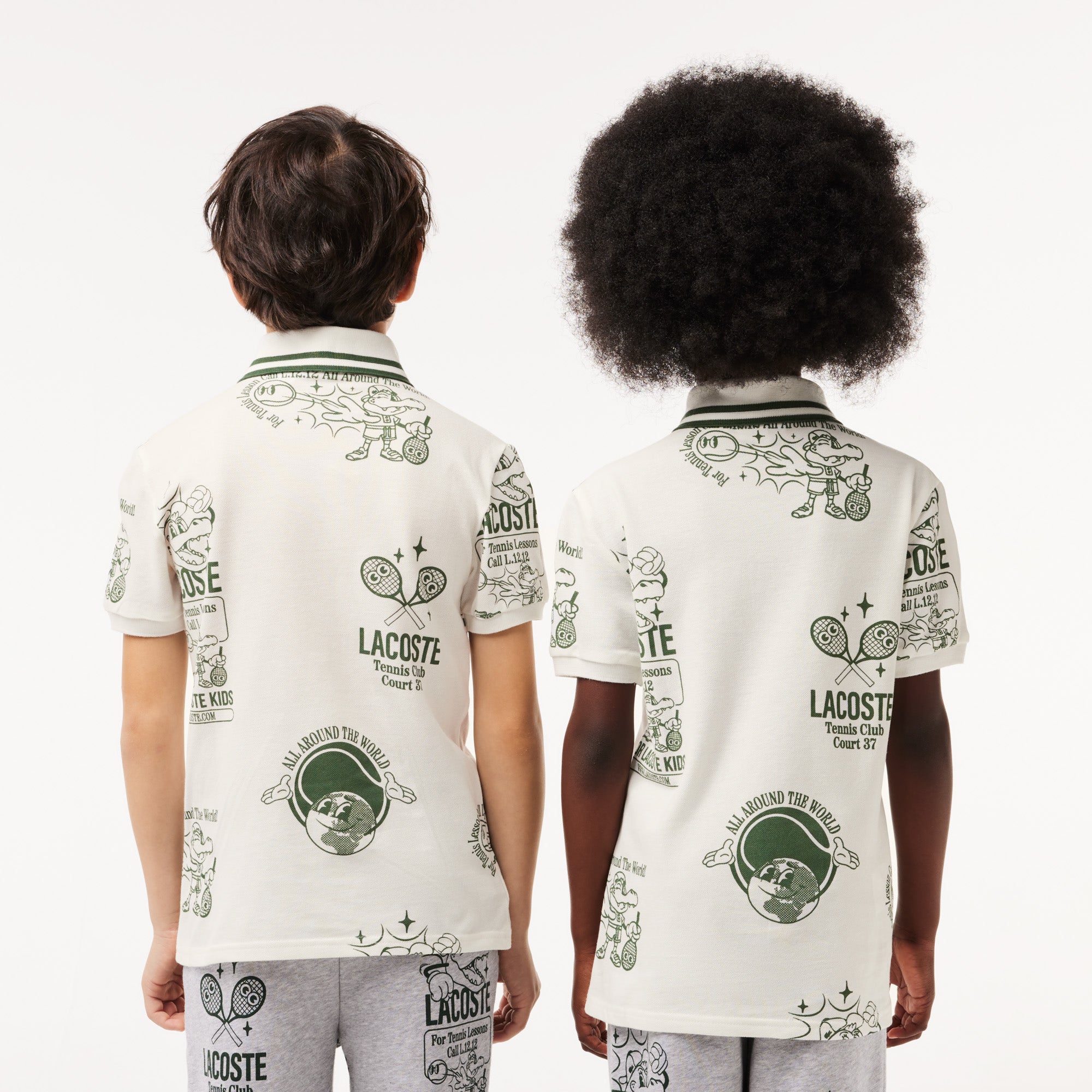 Graphic Print Cotton Polo Shirt