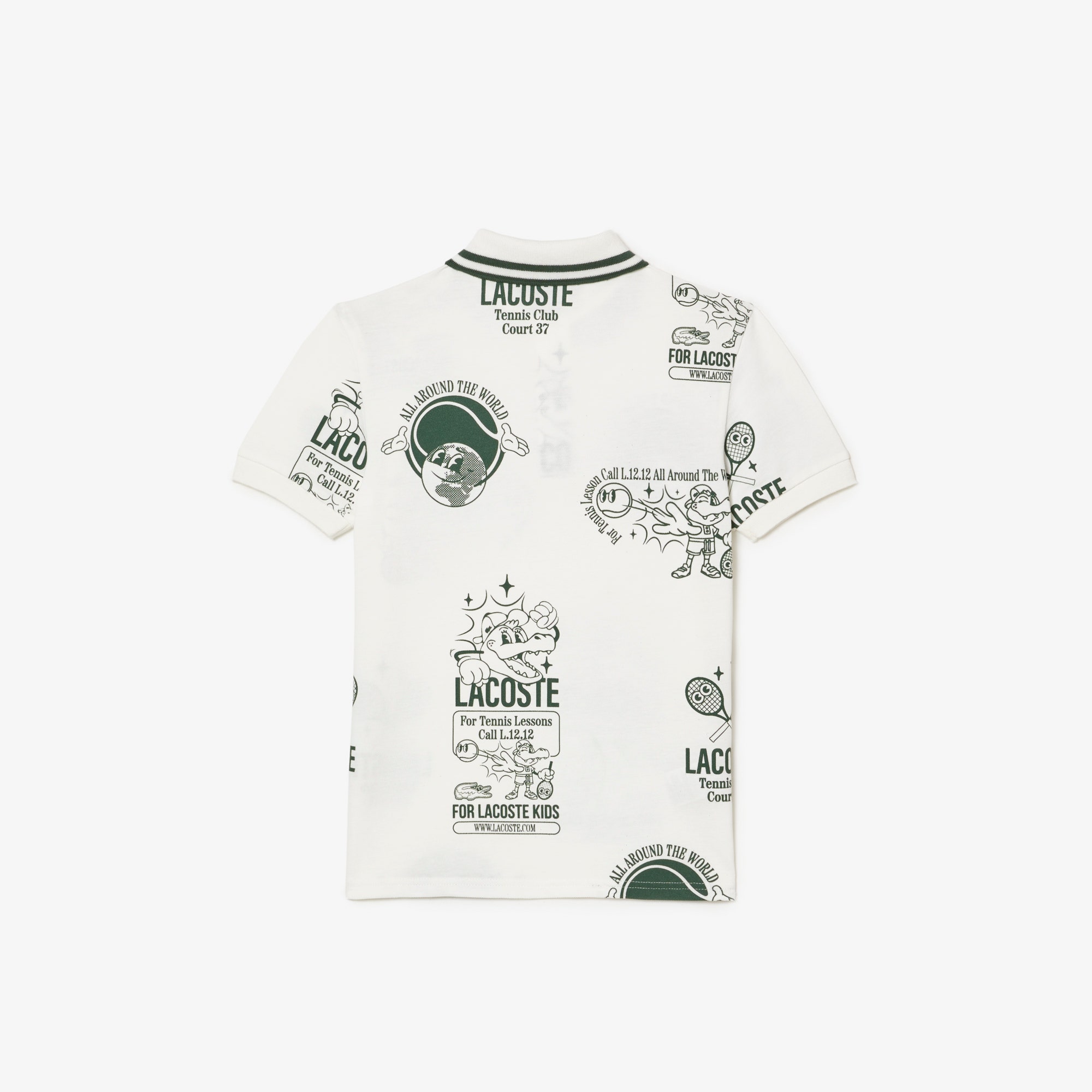 Graphic Print Cotton Polo Shirt