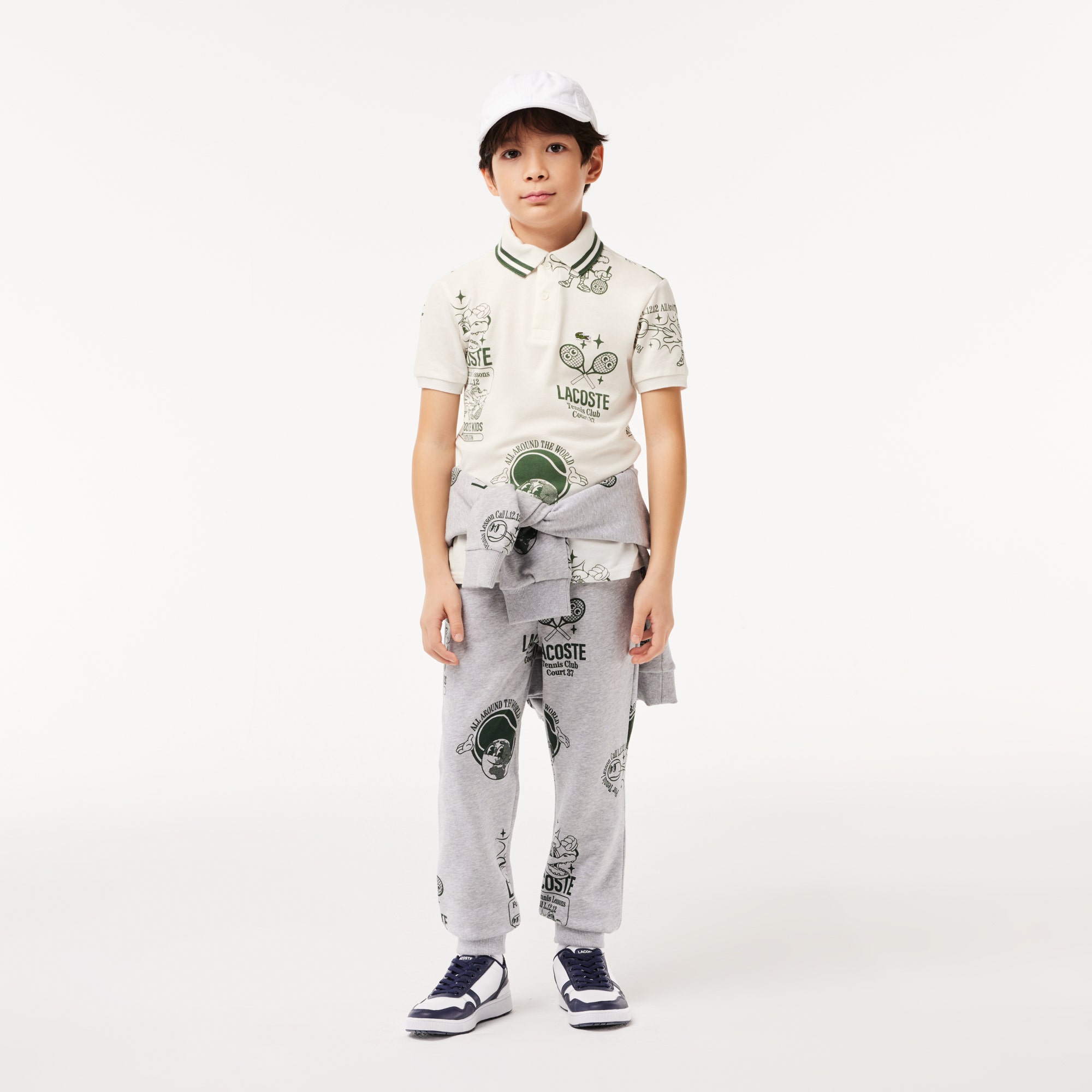Graphic Print Cotton Polo Shirt