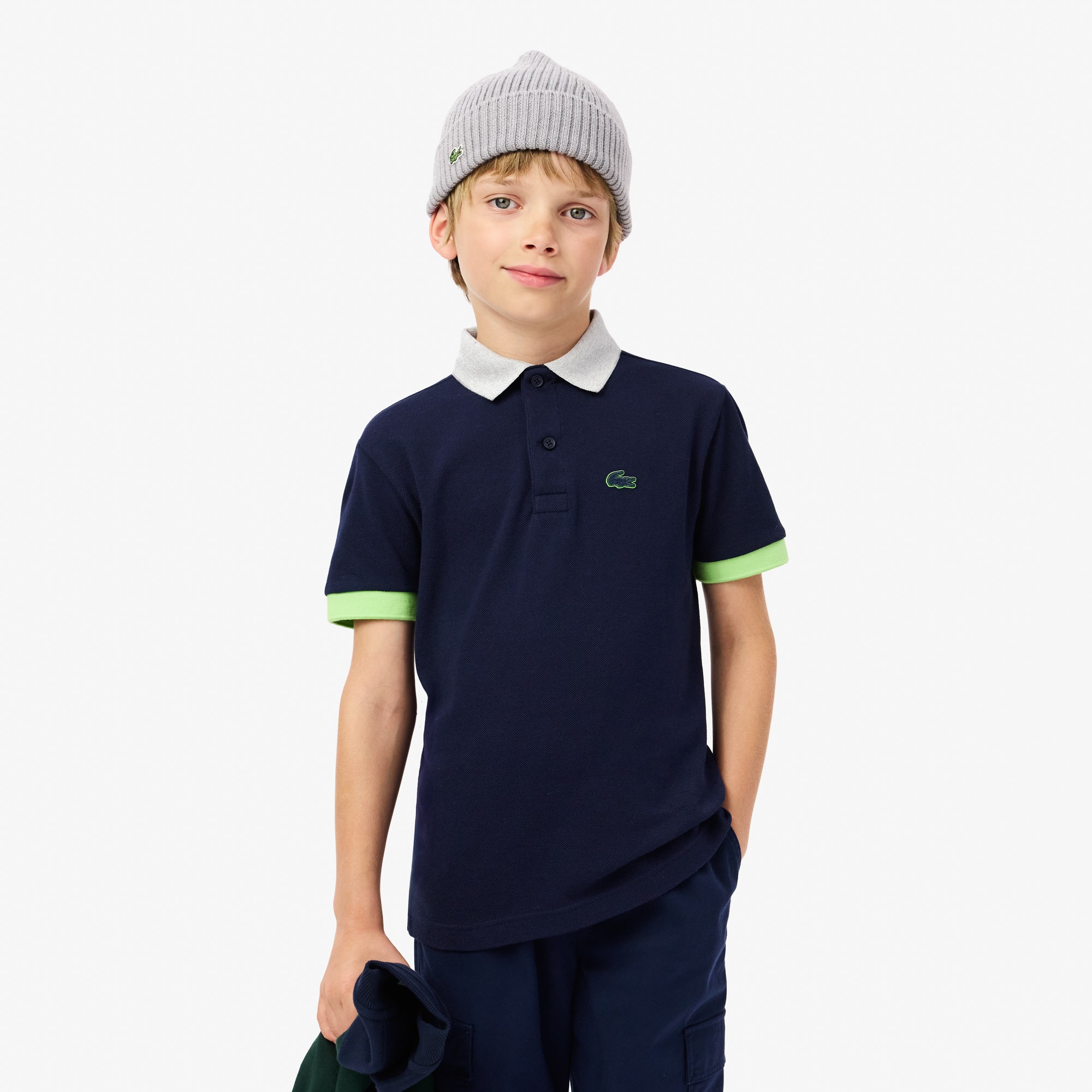 Colour-Block Pique Polo Shirt