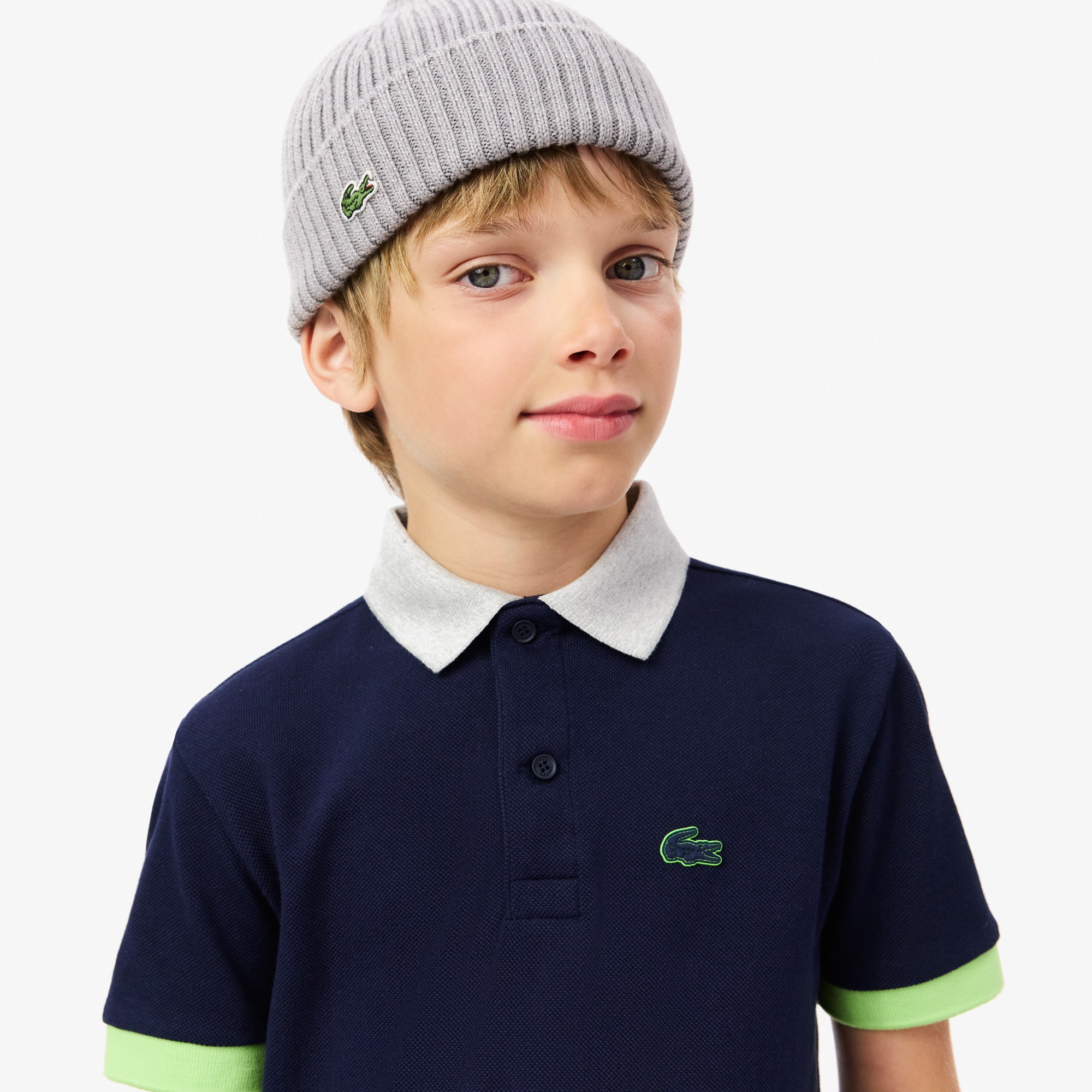 Colour-Block Pique Polo Shirt