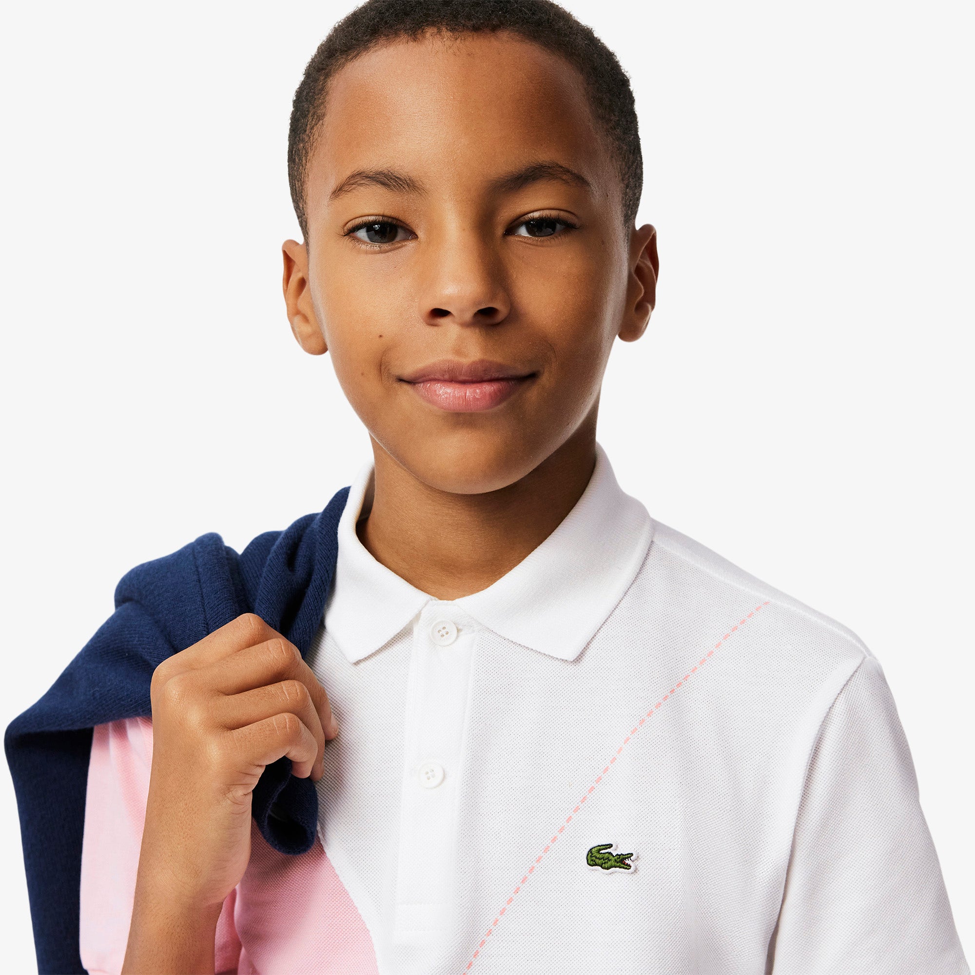 Contrast Argyle Mini Pique Polo Shirt