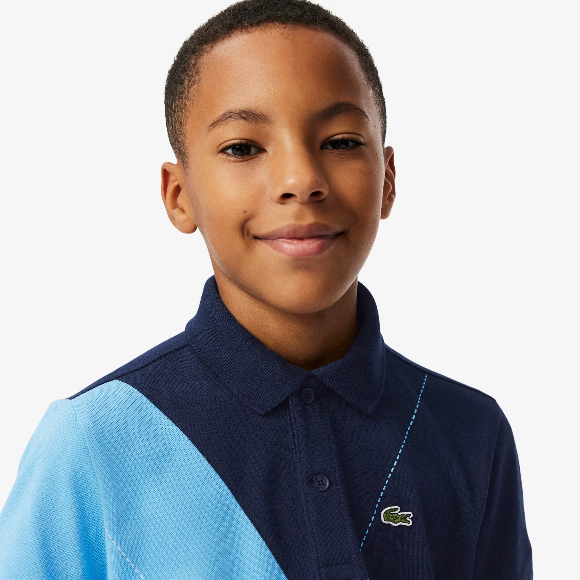 Contrast Argyle Mini Pique Polo Shirt