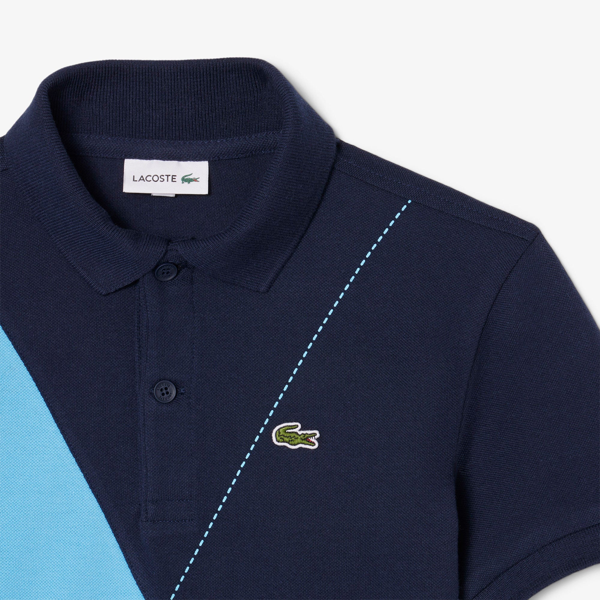 Contrast Argyle Mini Pique Polo Shirt