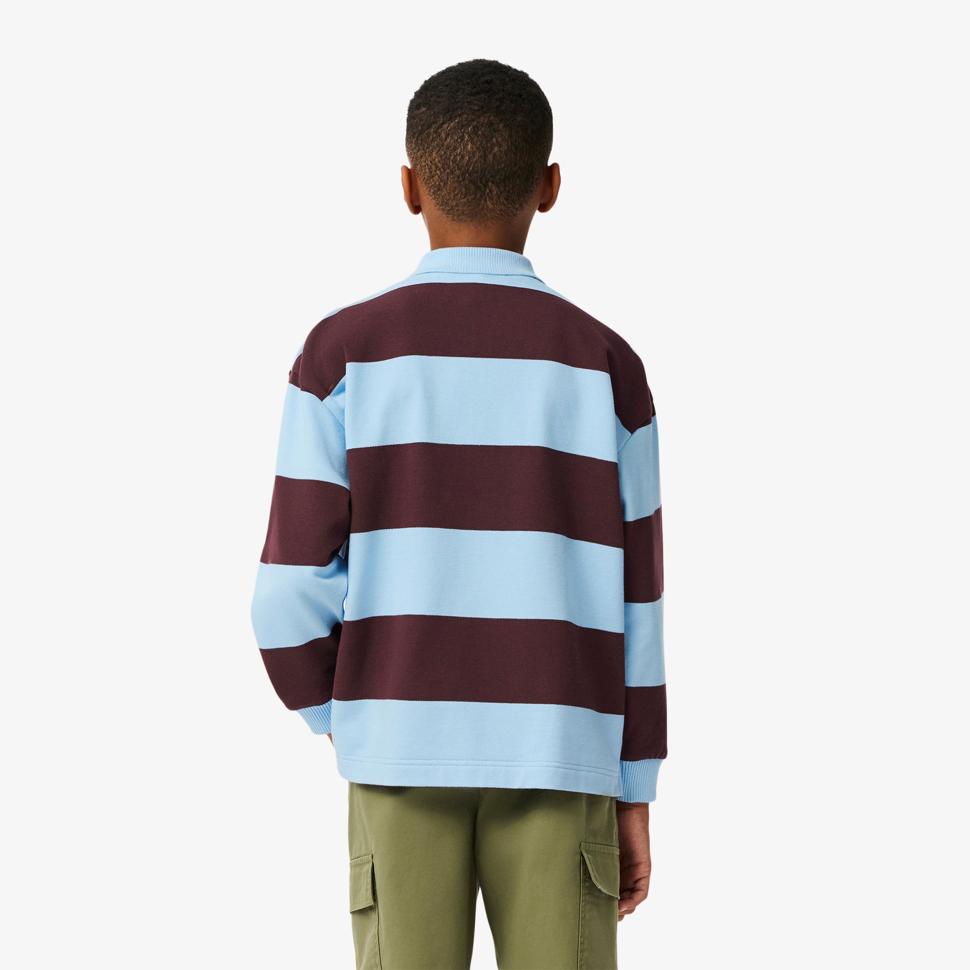 Contrast Stripe Pique Rugby Shirt