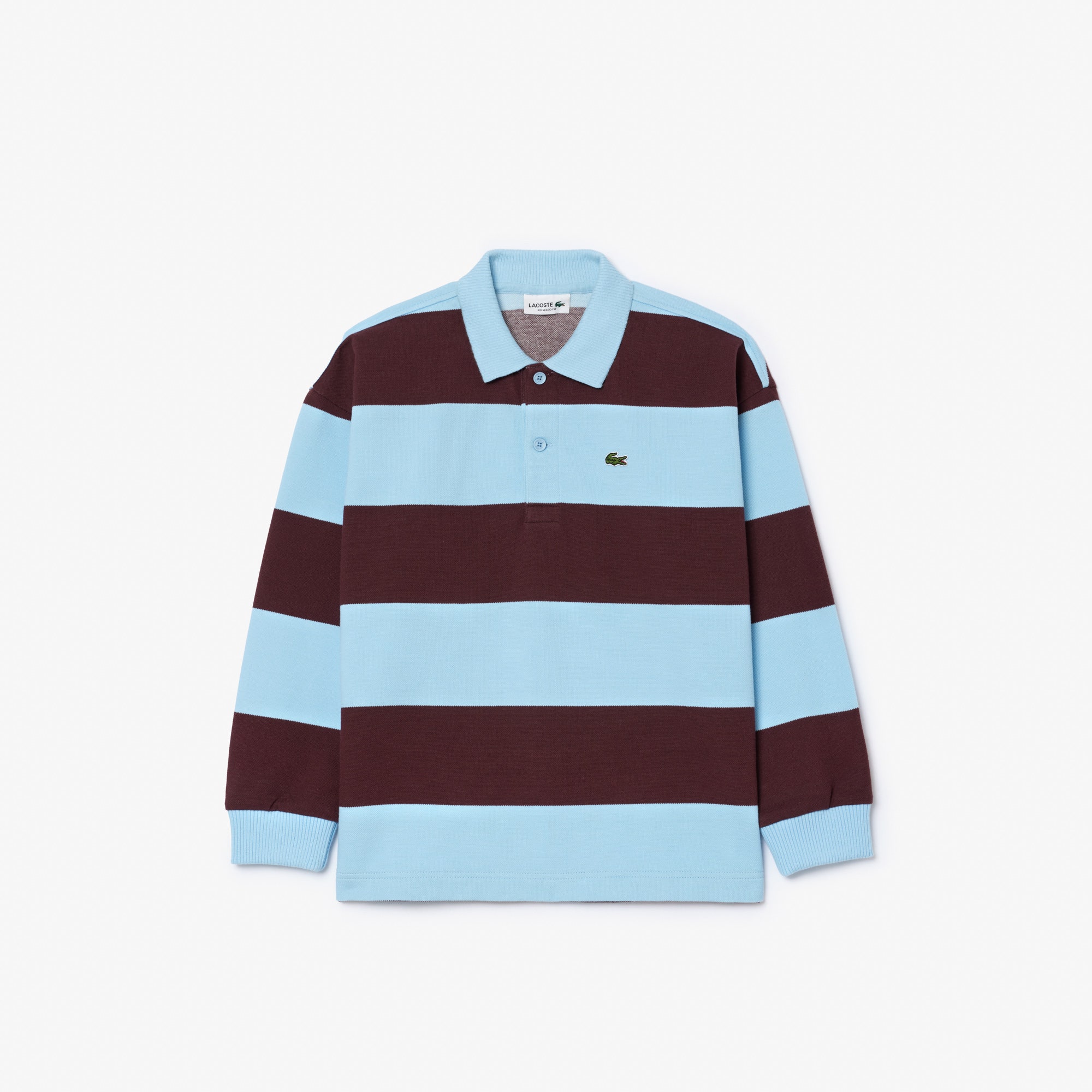Contrast Stripe Pique Rugby Shirt
