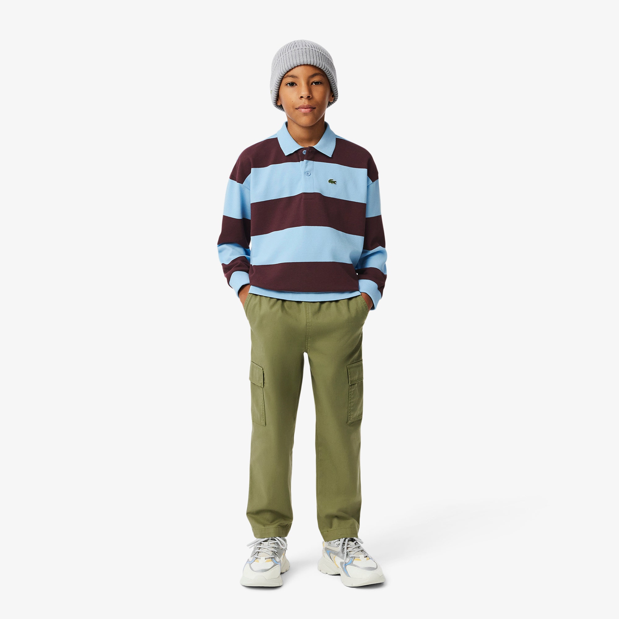 Contrast Stripe Pique Rugby Shirt