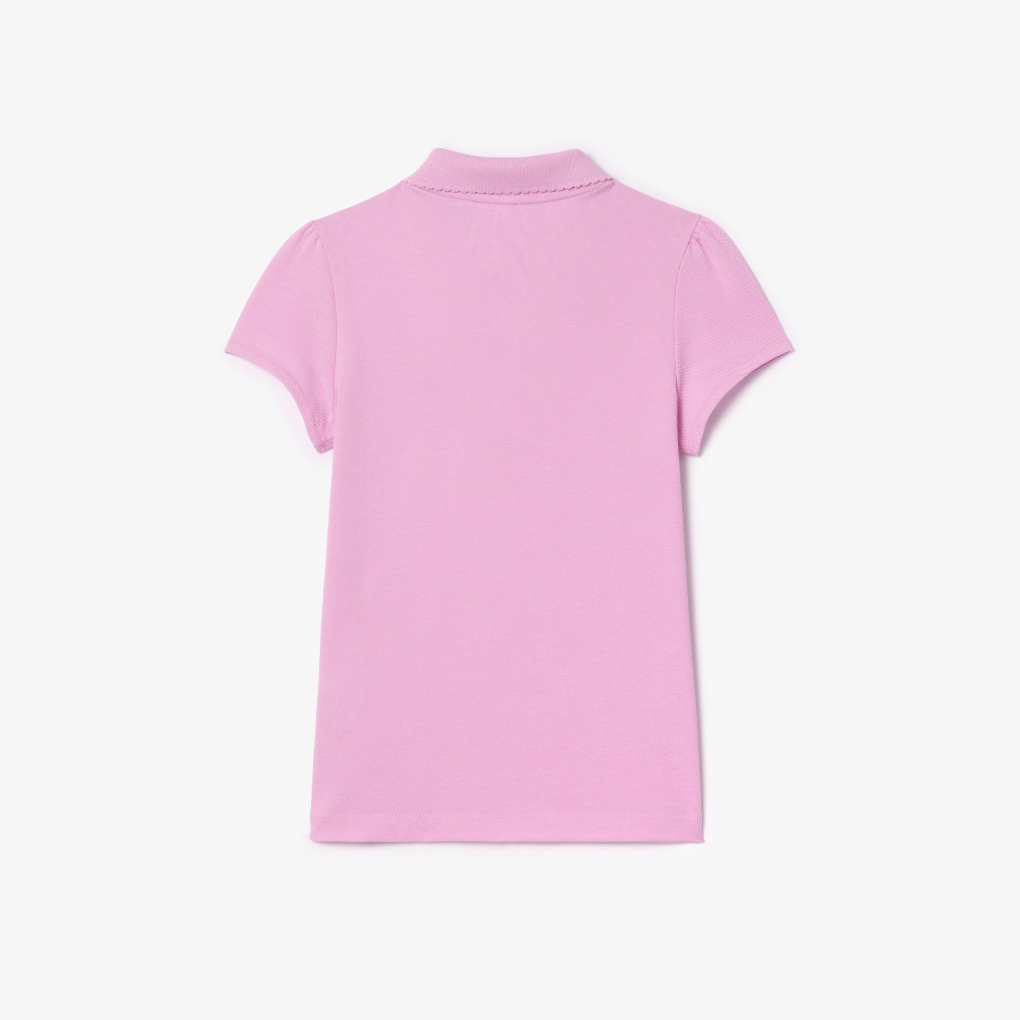 Girls' Lacoste Scalloped Collar Mini Pique Polo Shirt