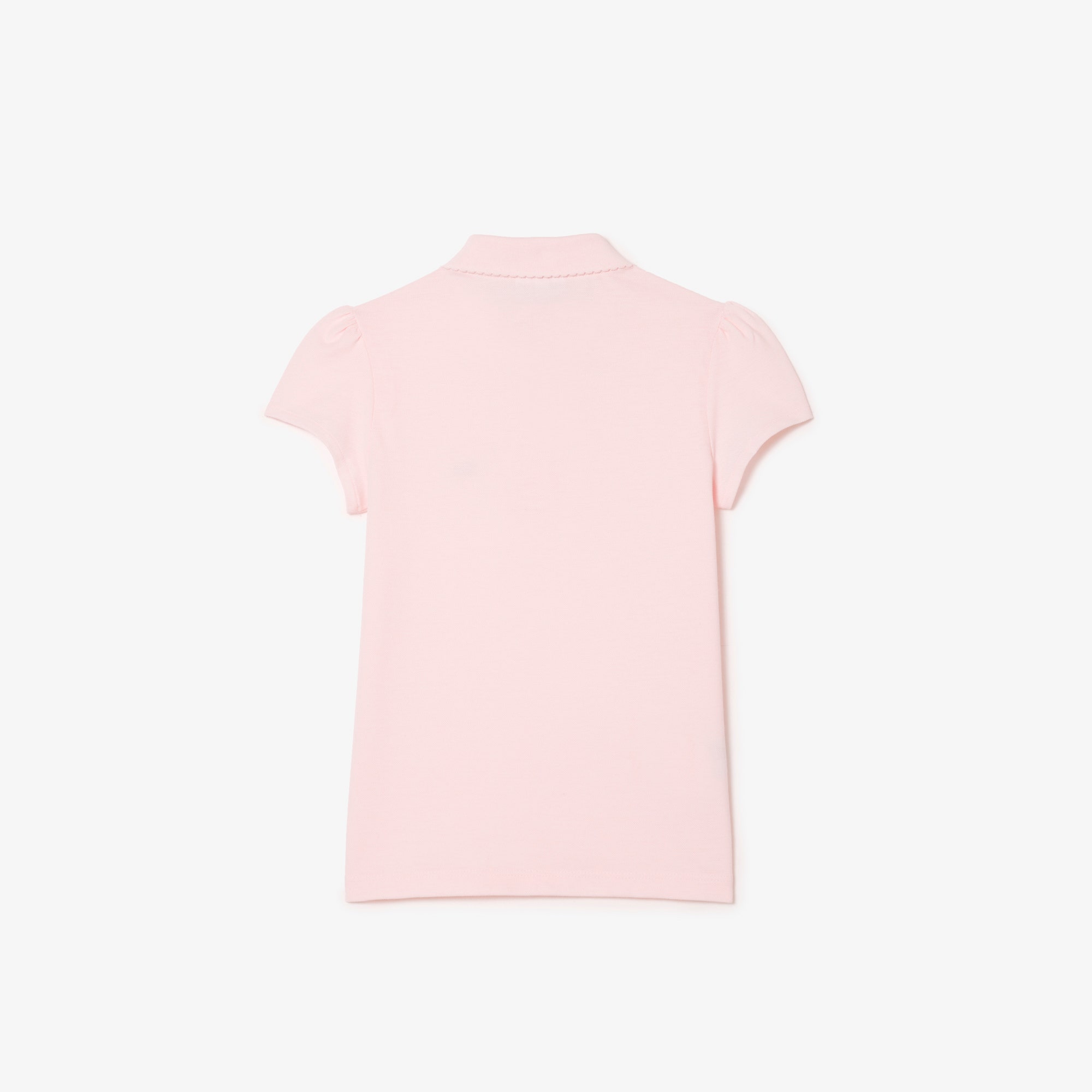 Girls' Lacoste Scalloped Collar Mini Pique Polo Shirt