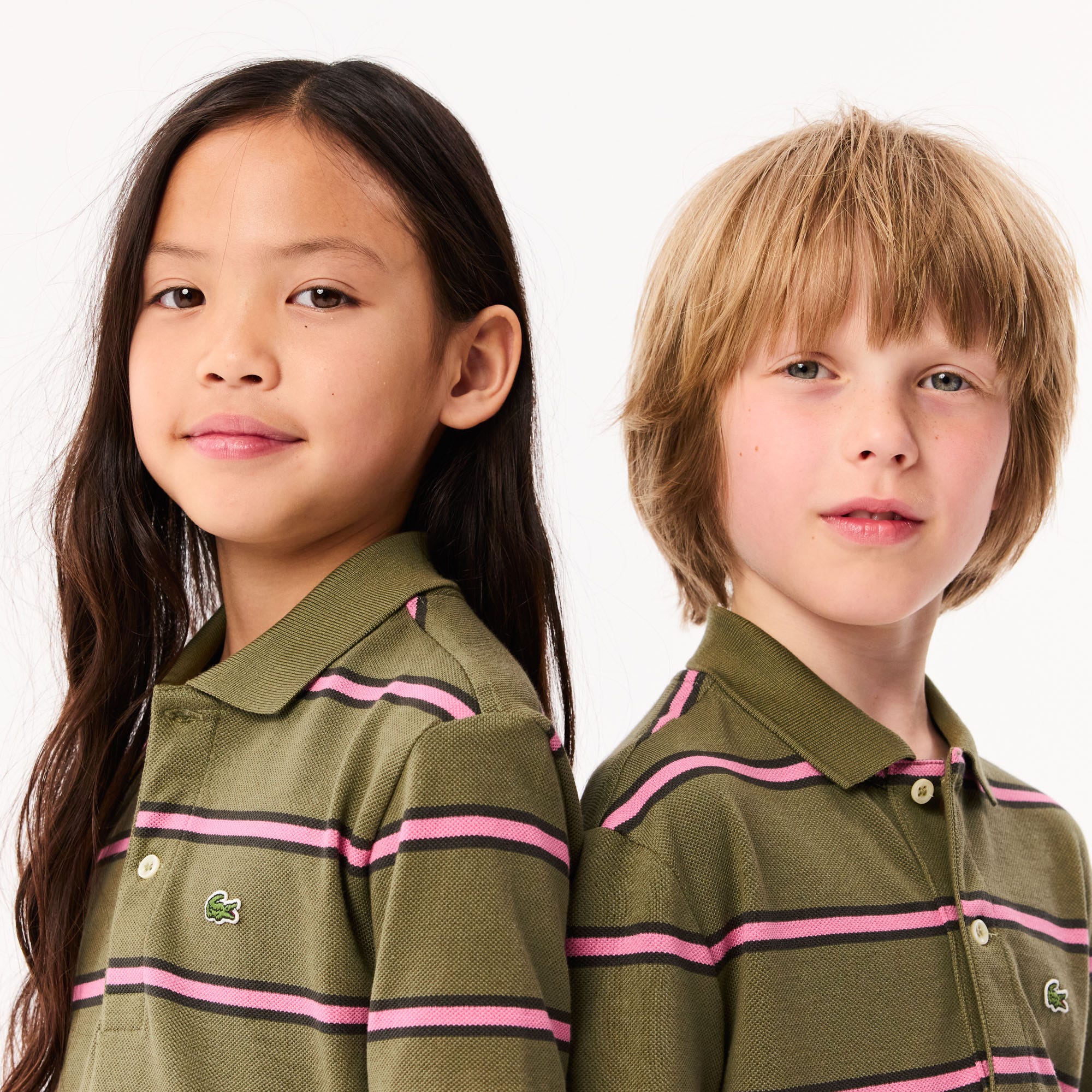 Boys' Lacoste Striped Pique Polo Shirt