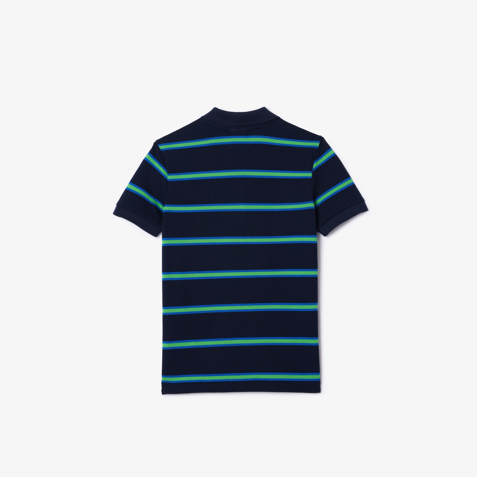 Boy's Lacoste Striped Pique Polo Shirt
