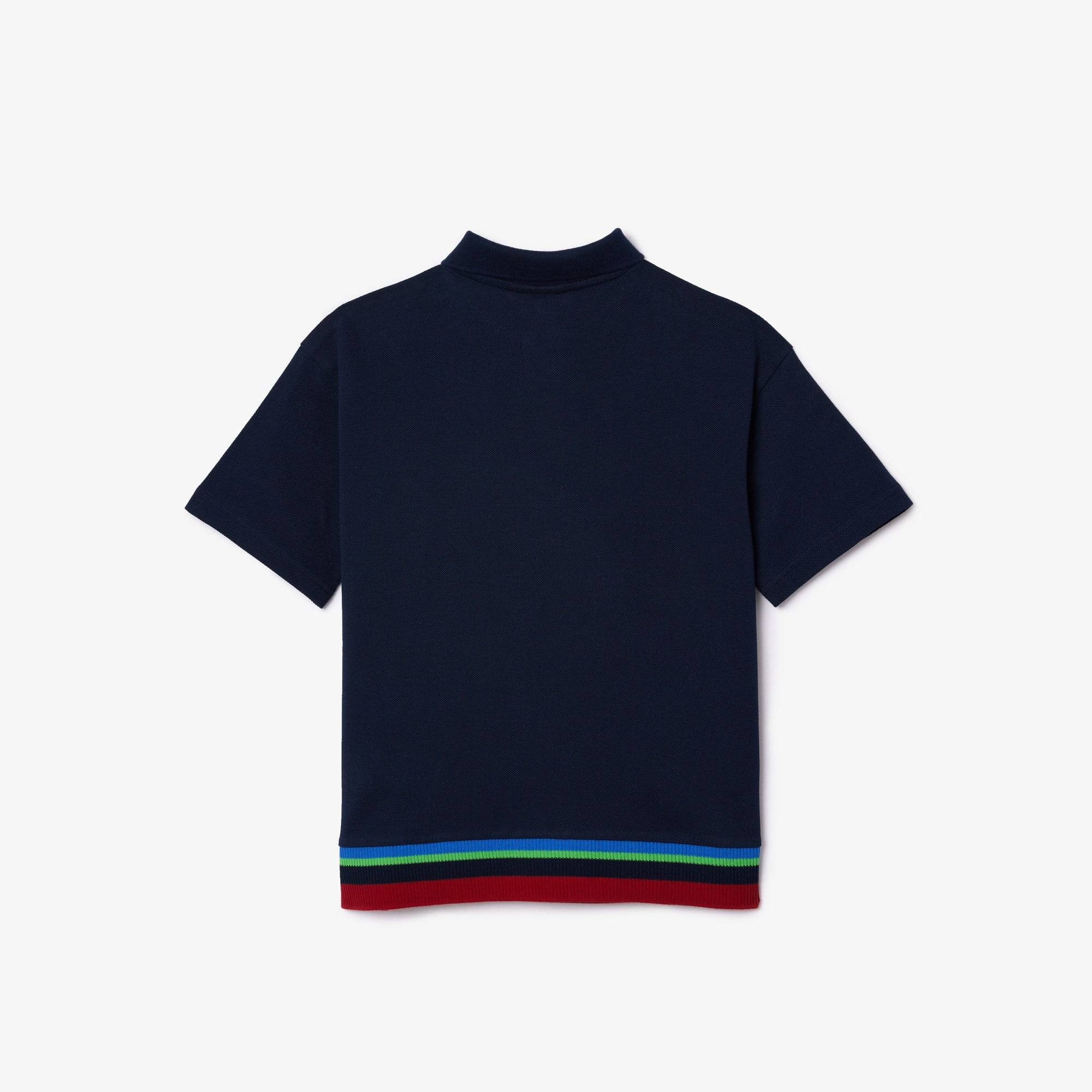 Contrast Stripe Petit Pique Polo Shirt