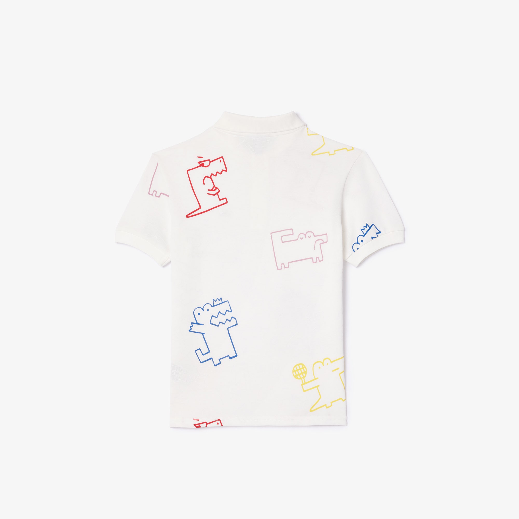 Crocodile Print Mini Pique Polo Shirt