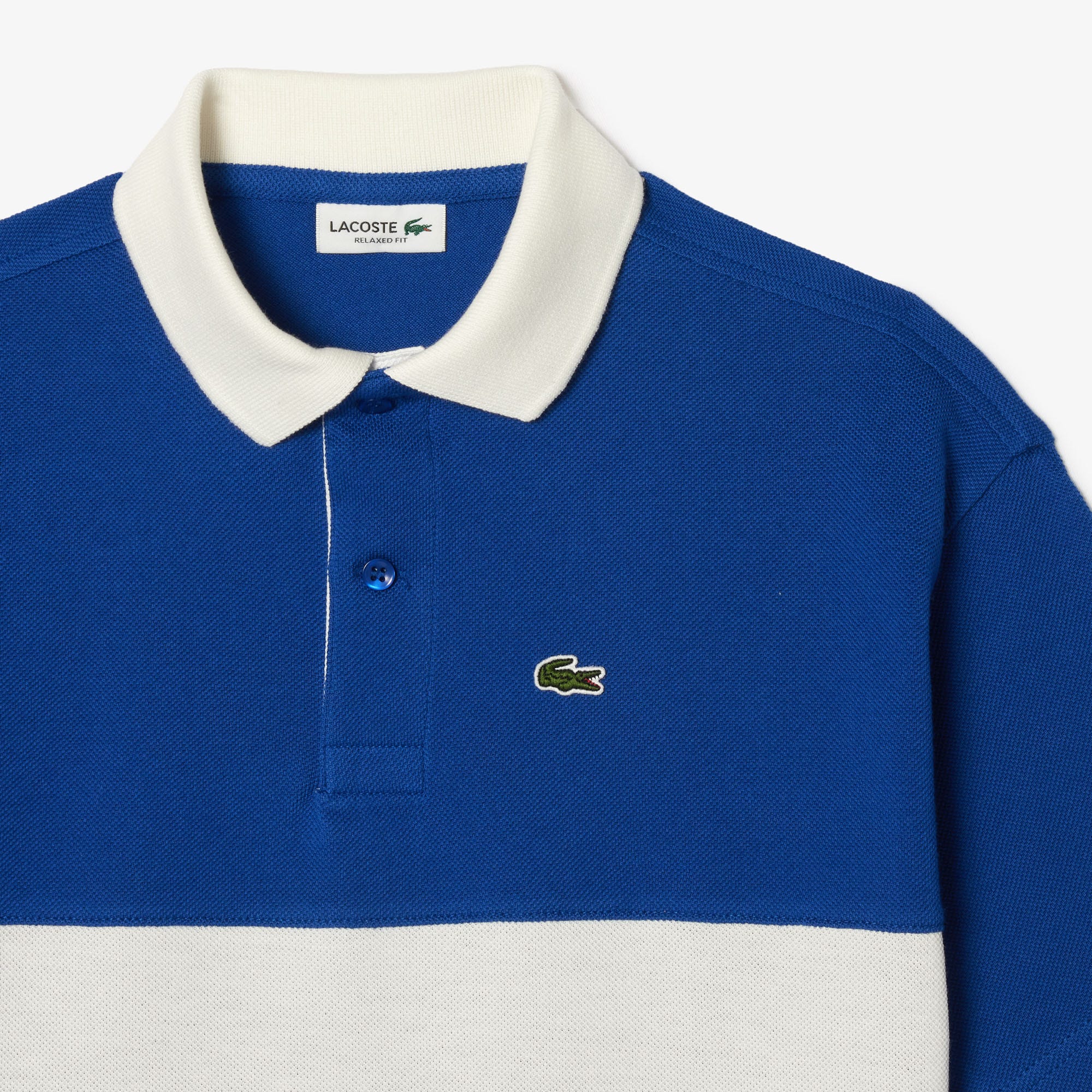 Colour-Block Petit Pique Polo Shirt