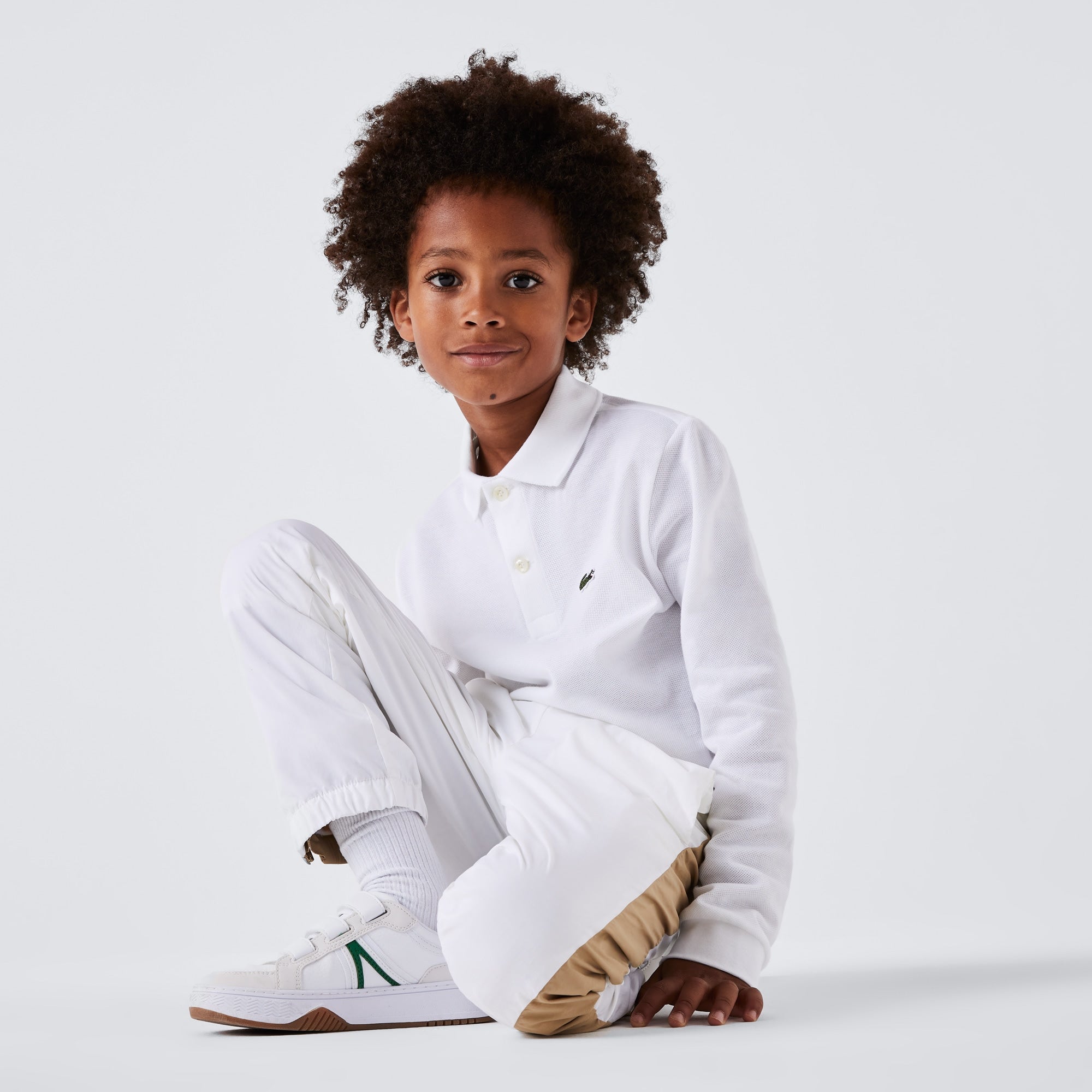 Long Sleeve Petit Pique Polo Shirt
