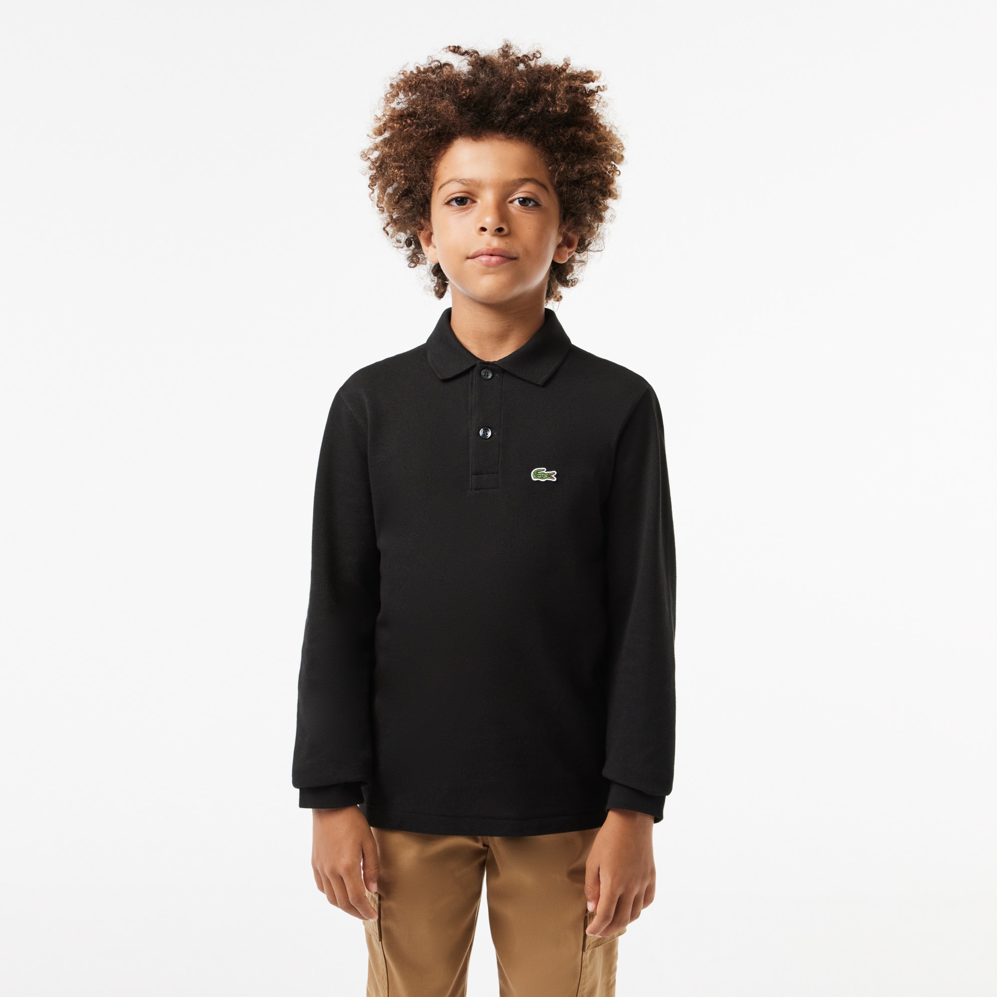 Long Sleeve Petit Pique Polo Shirt