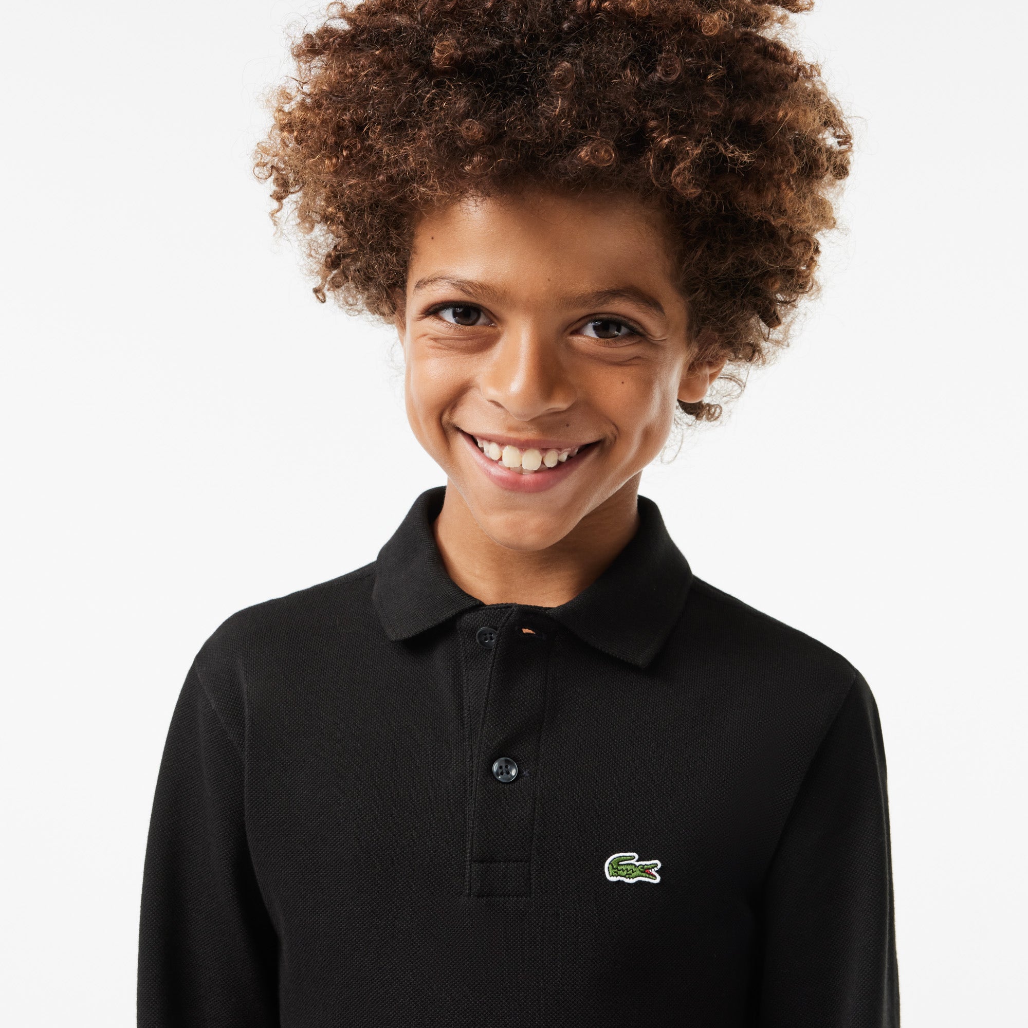 Long Sleeve Petit Pique Polo Shirt