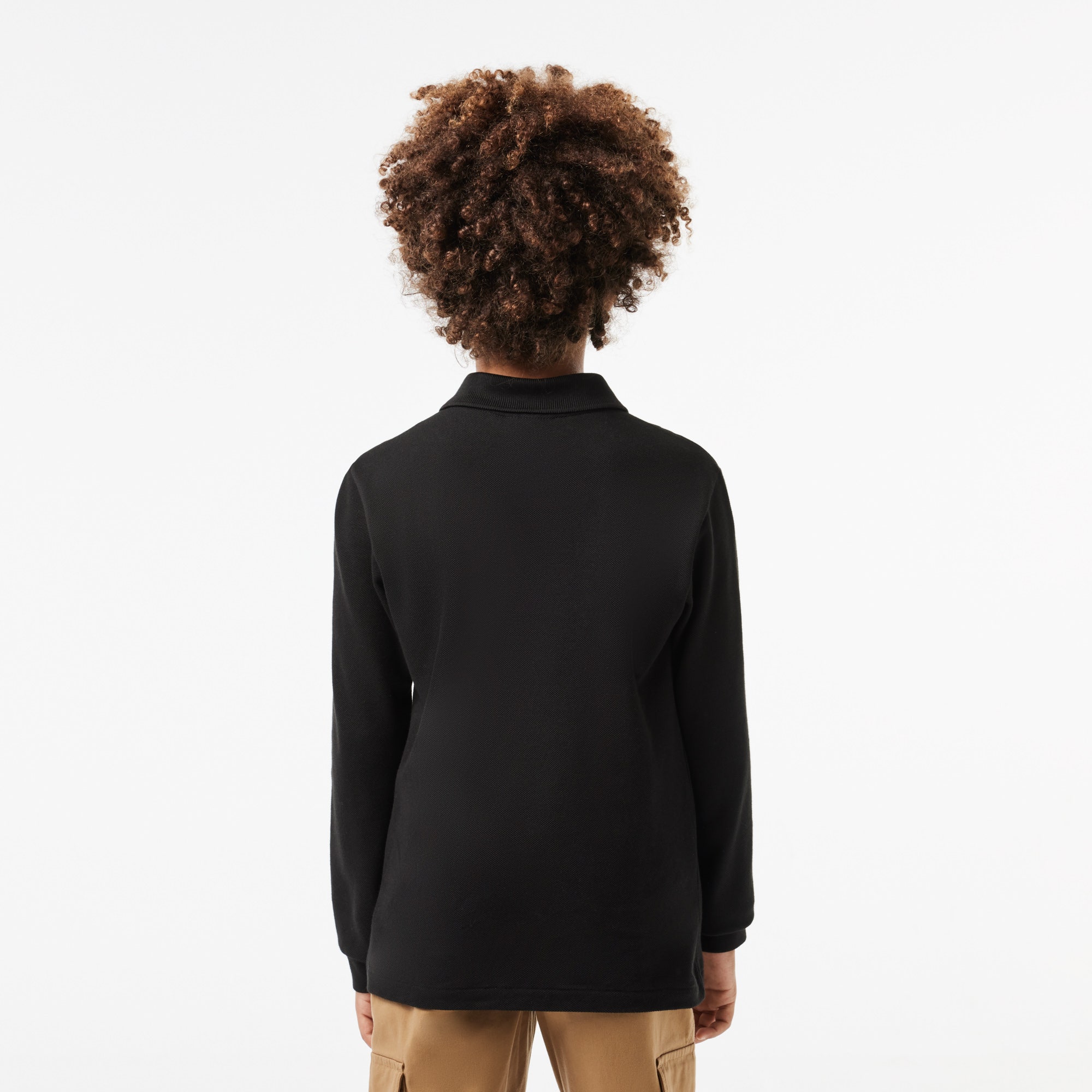 Long Sleeve Petit Pique Polo Shirt