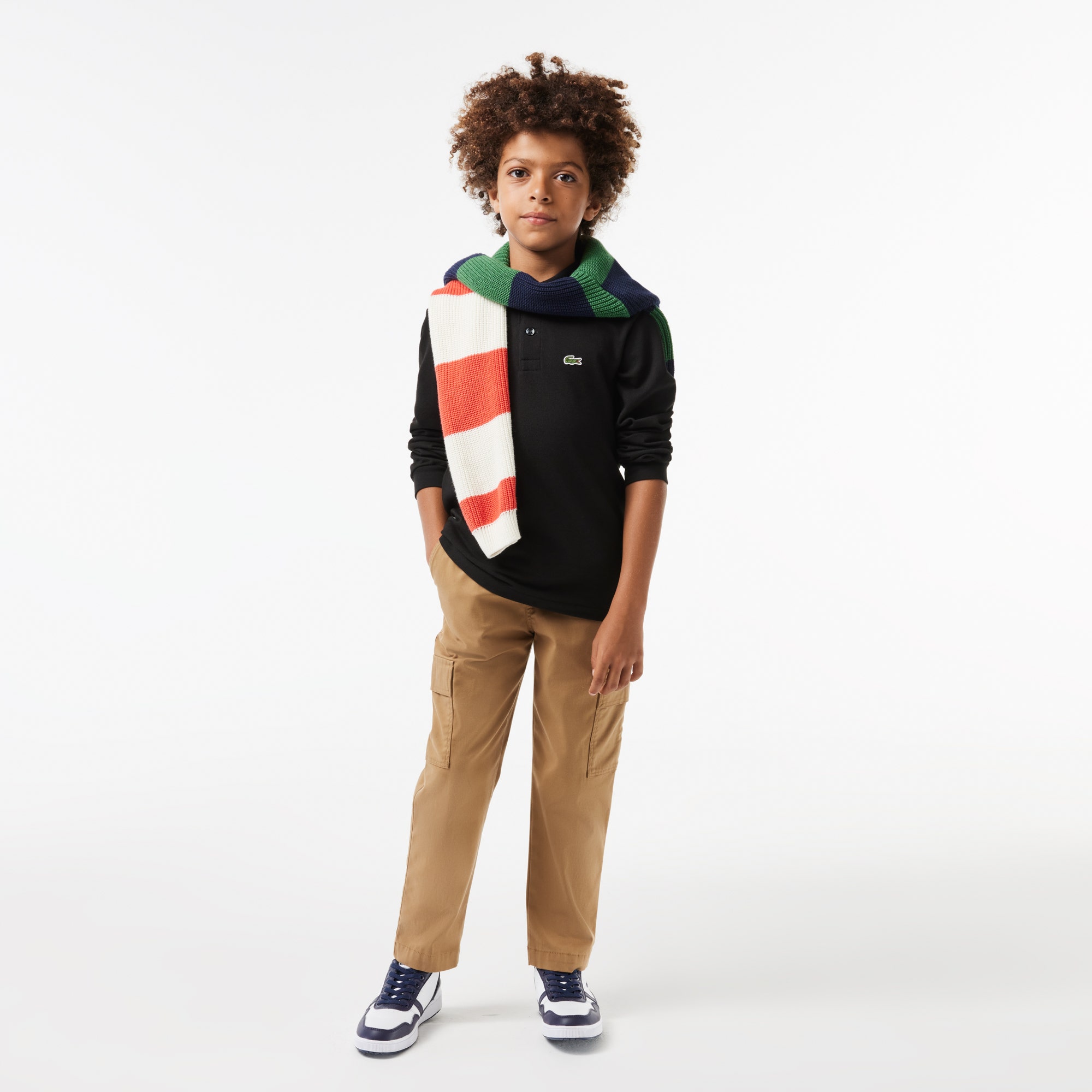 Long Sleeve Petit Pique Polo Shirt