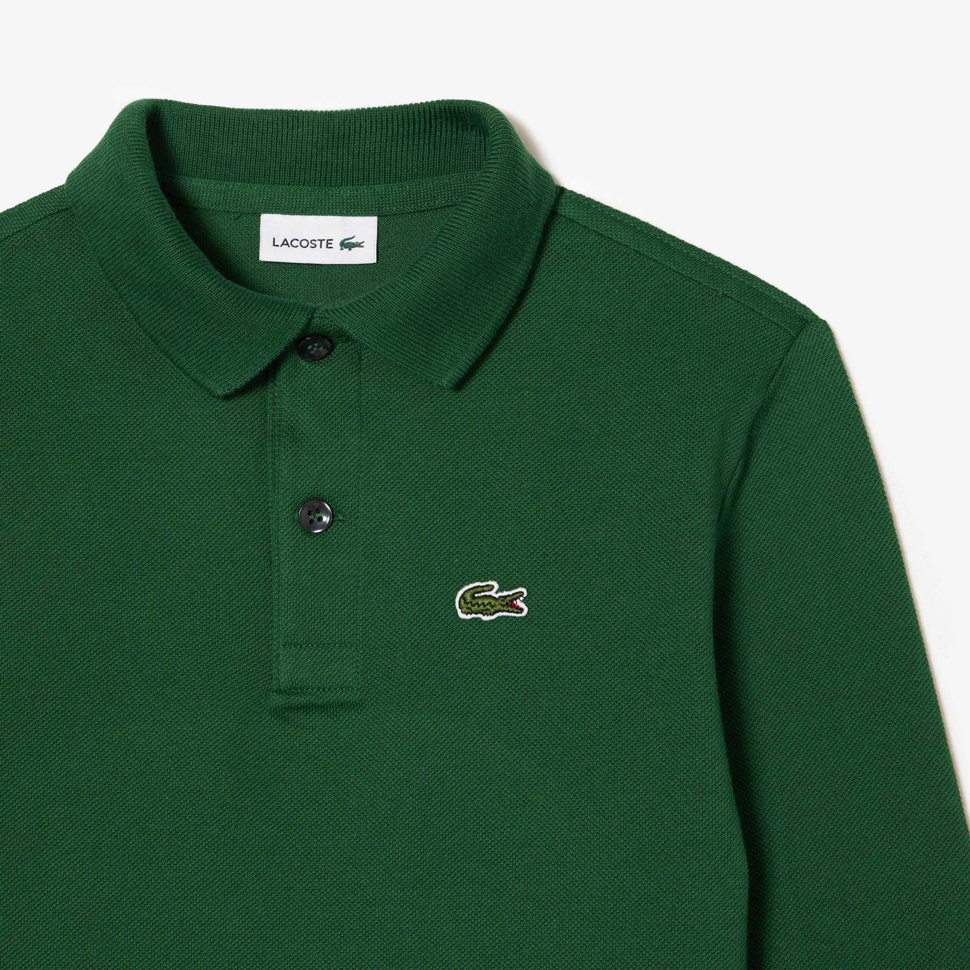 Long Sleeve Petit Pique Polo Shirt