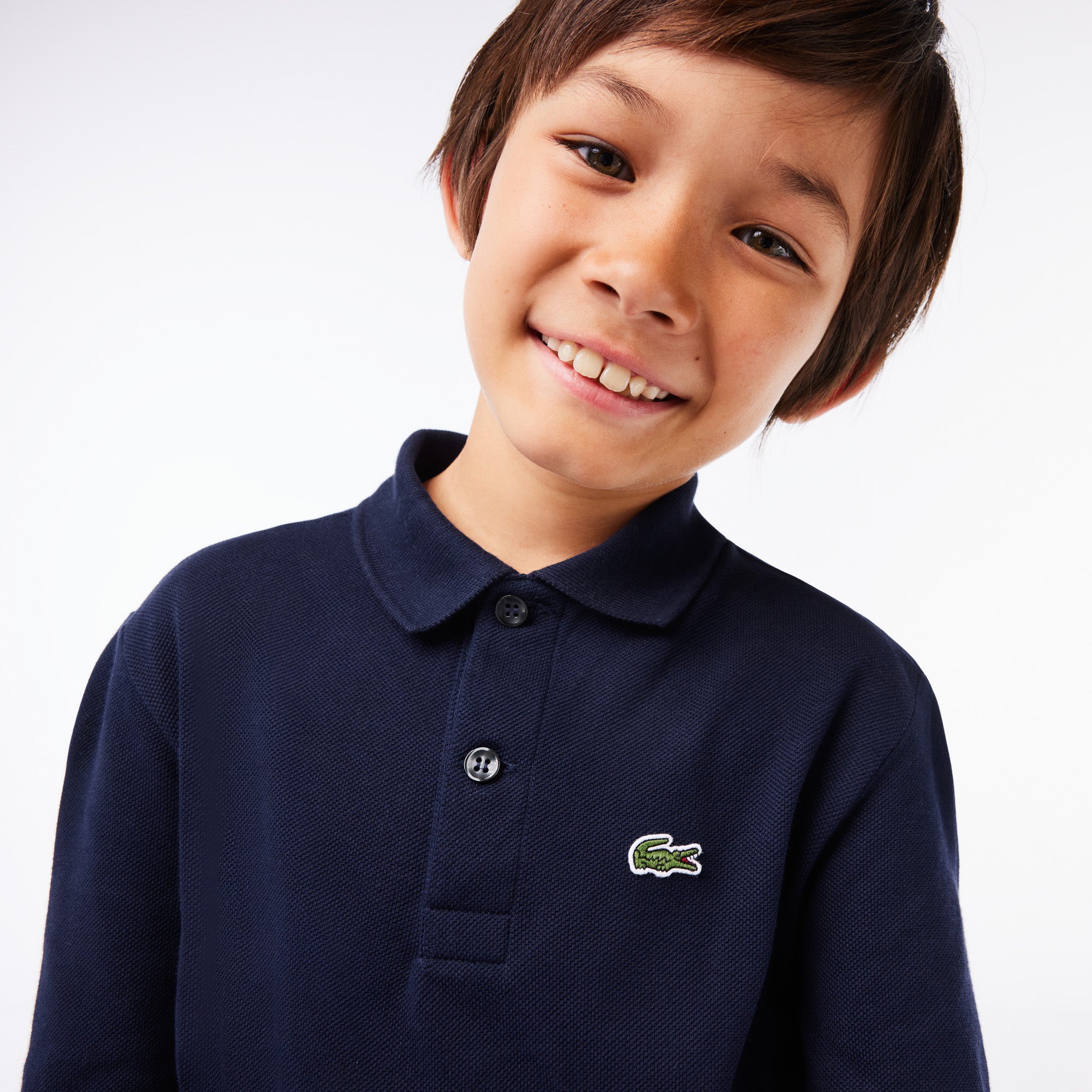 Long Sleeve Petit Pique Polo Shirt