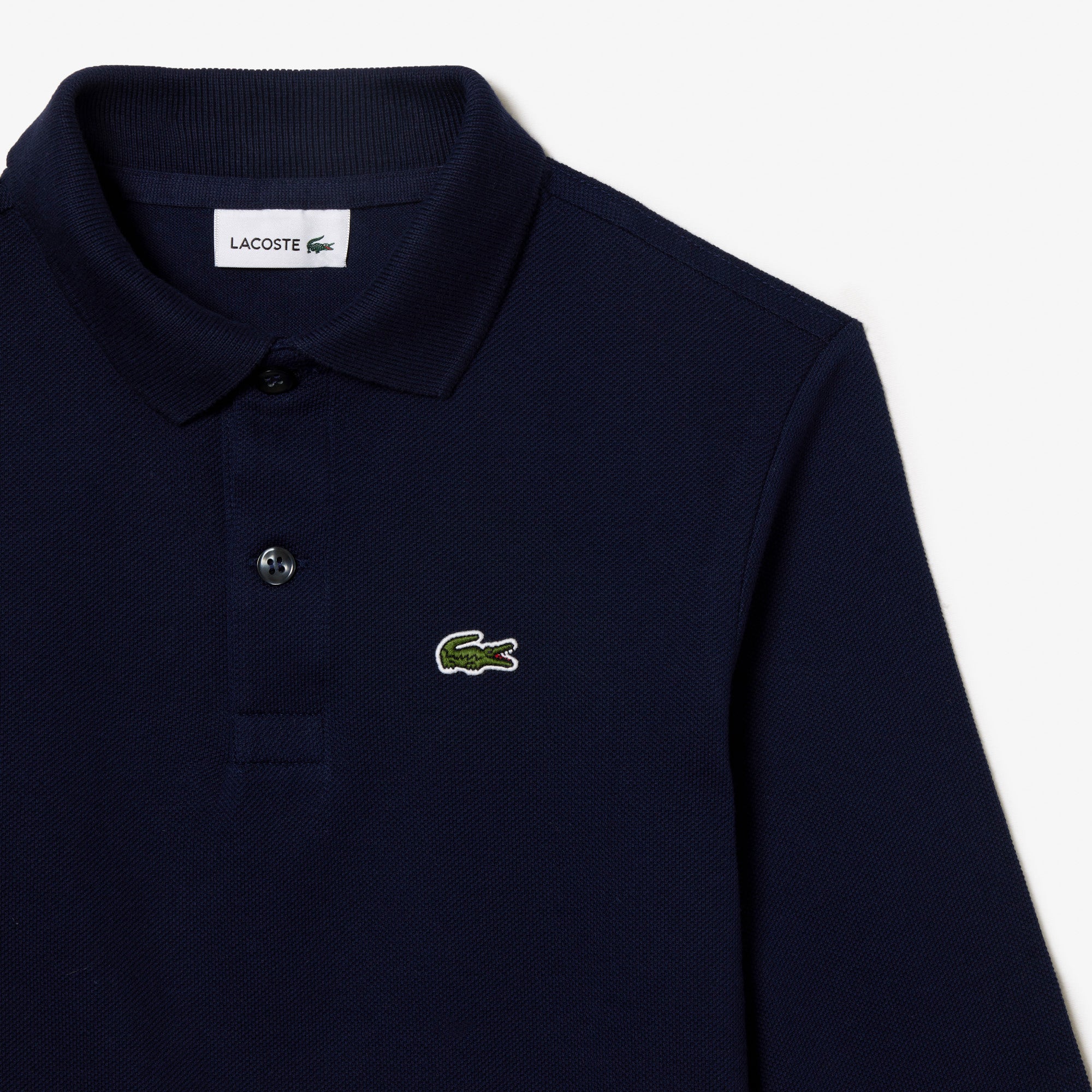 Long Sleeve Petit Pique Polo Shirt