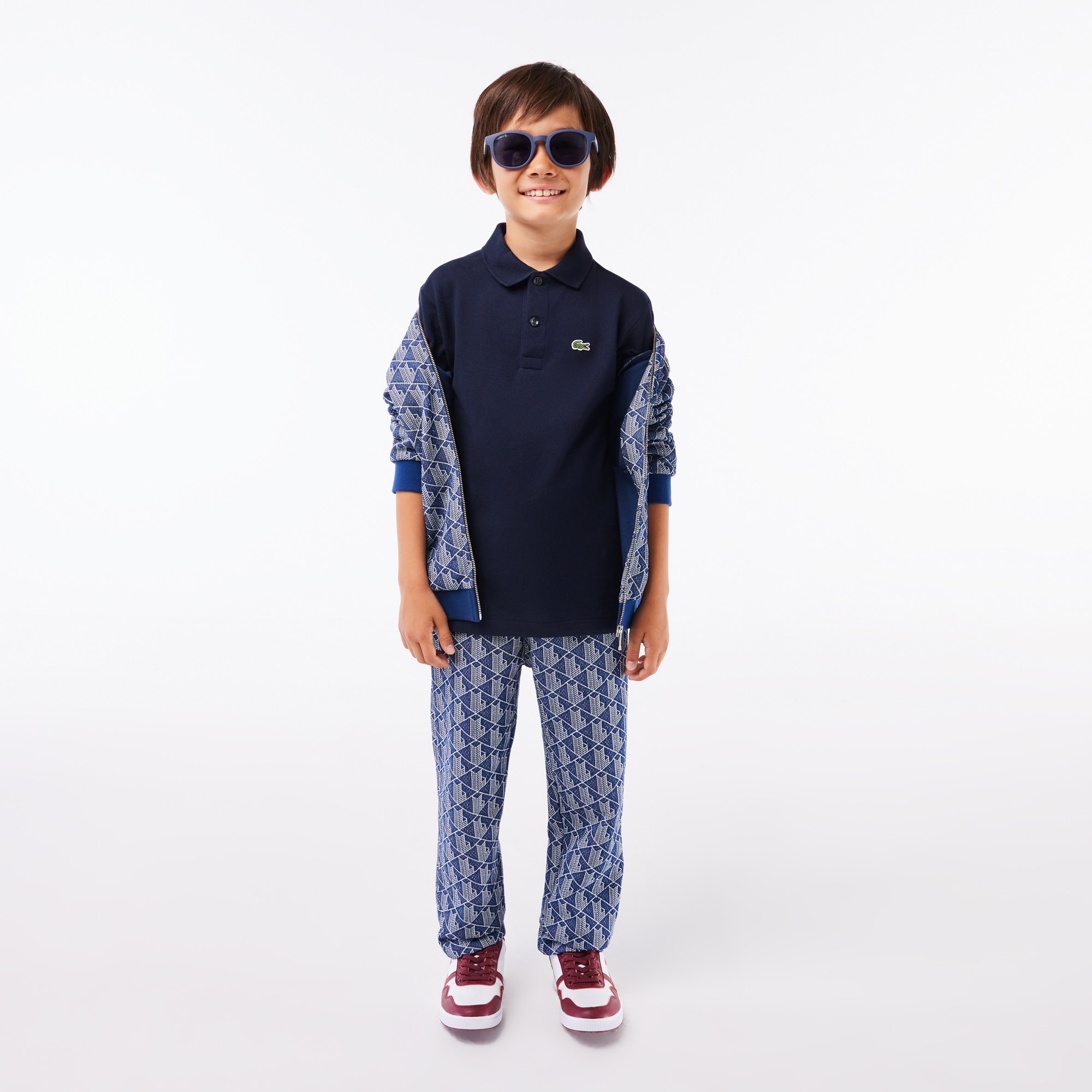 Long Sleeve Petit Pique Polo Shirt