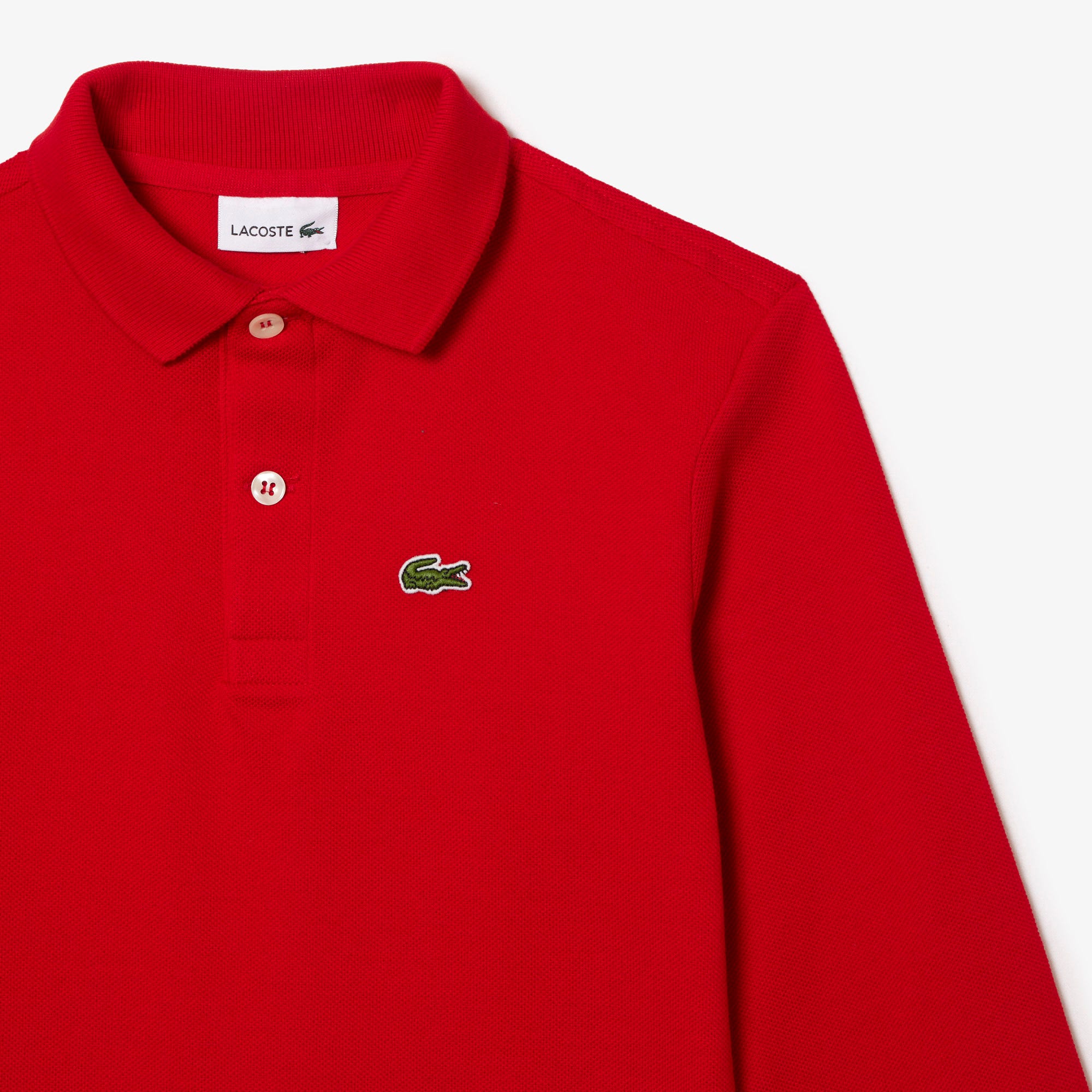 Long Sleeve Petit Pique Polo Shirt