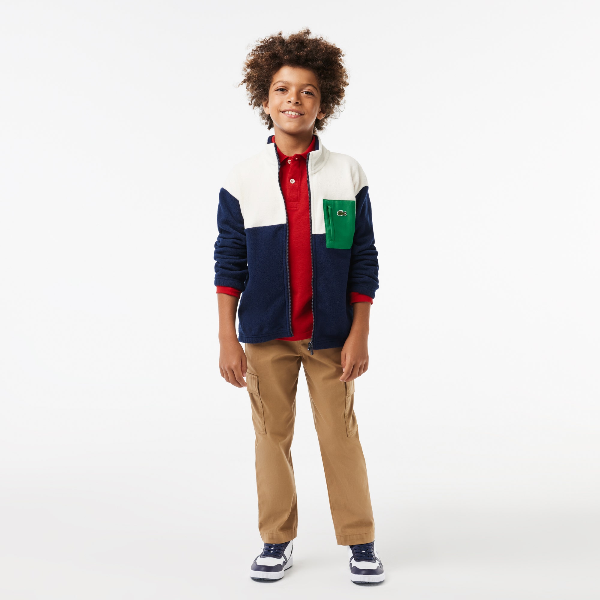 Long Sleeve Petit Pique Polo Shirt