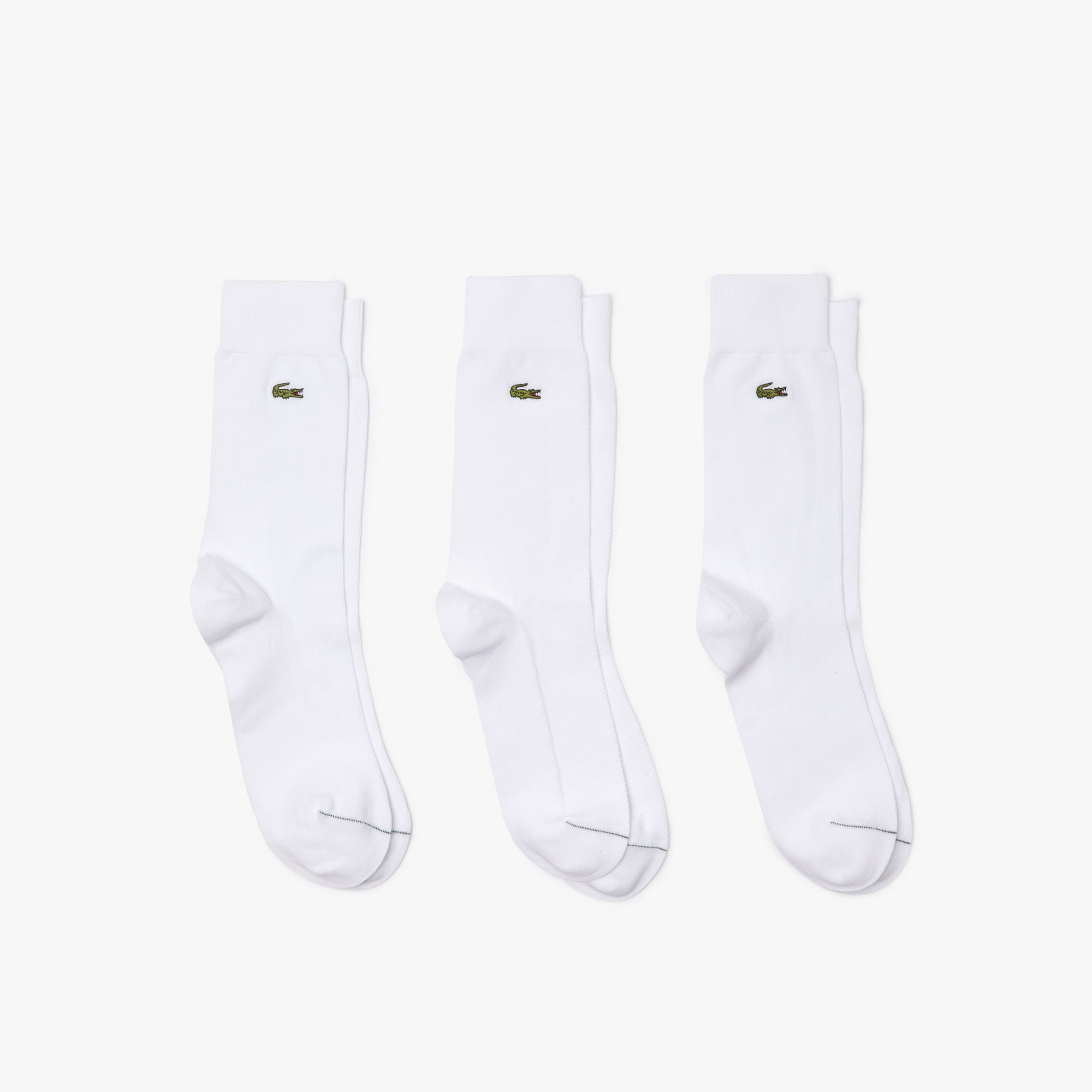 Unisex High-Cut Cotton Pique Socks Three-Pack