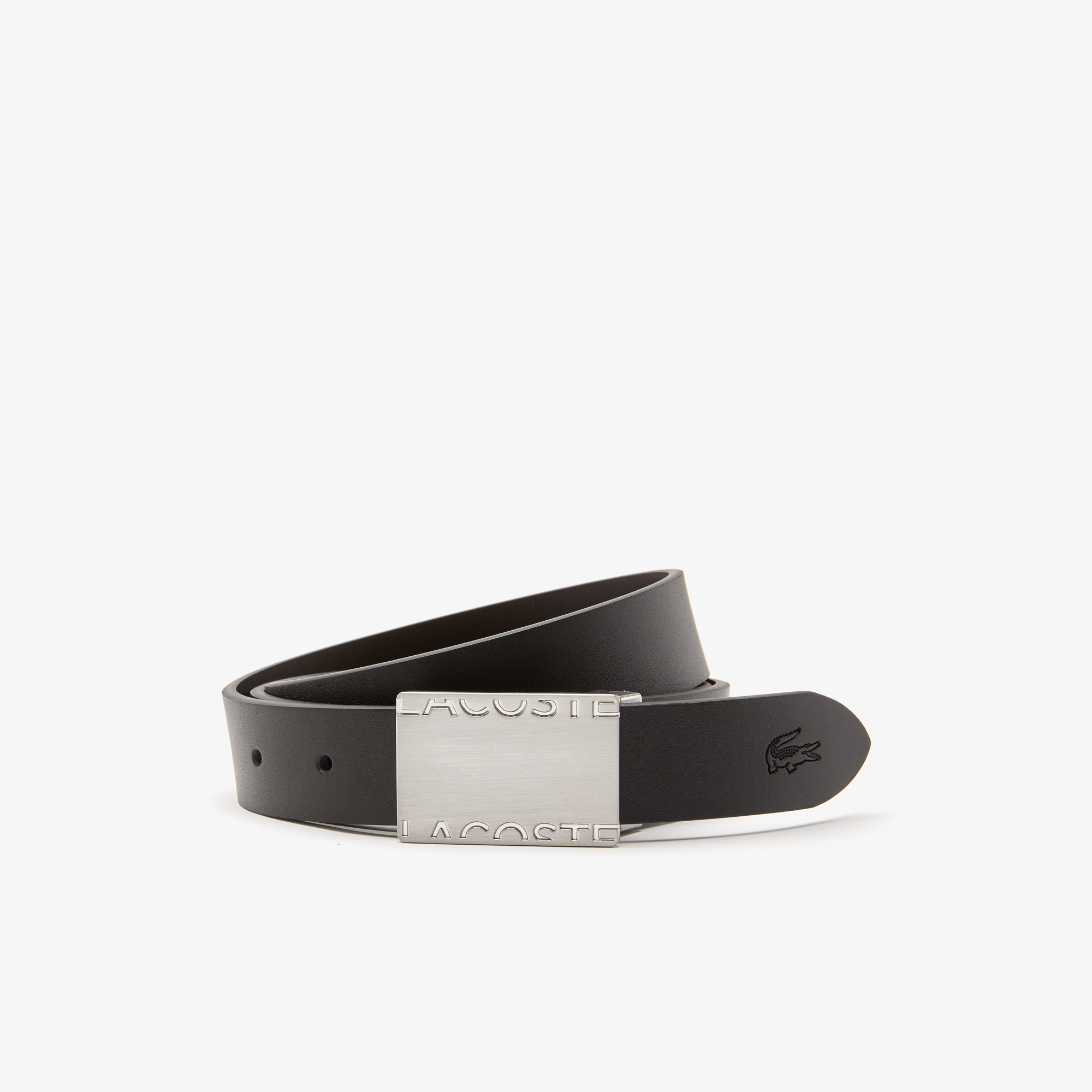 Men's Lacoste Pin And Flat Buckle Belt Gift Set