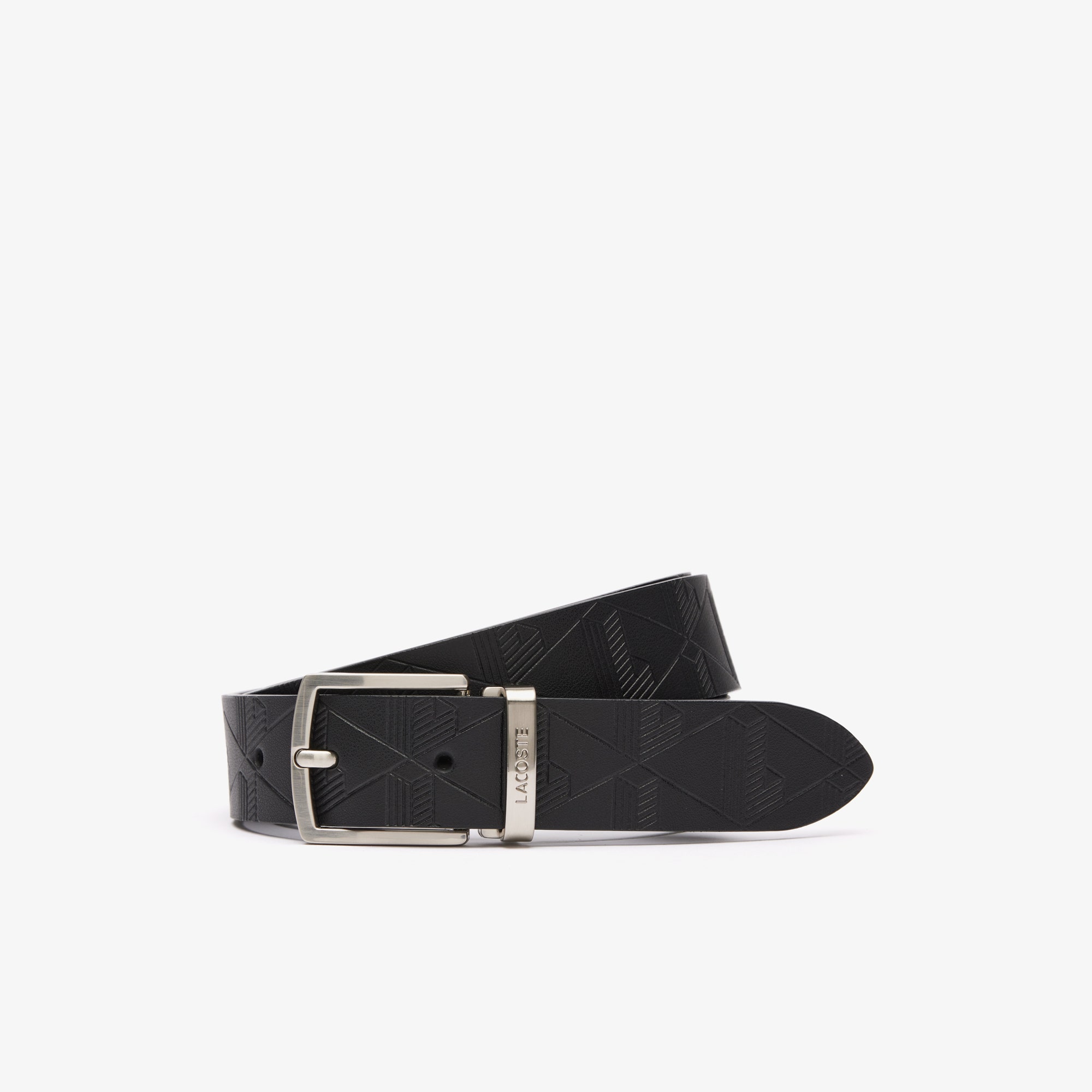 Smooth Leather Belt/2 Logo Buckle Gift Set