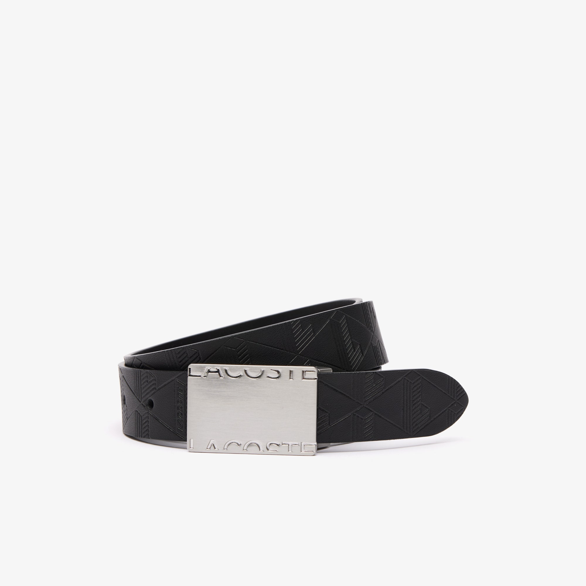 Smooth Leather Belt/2 Logo Buckle Gift Set