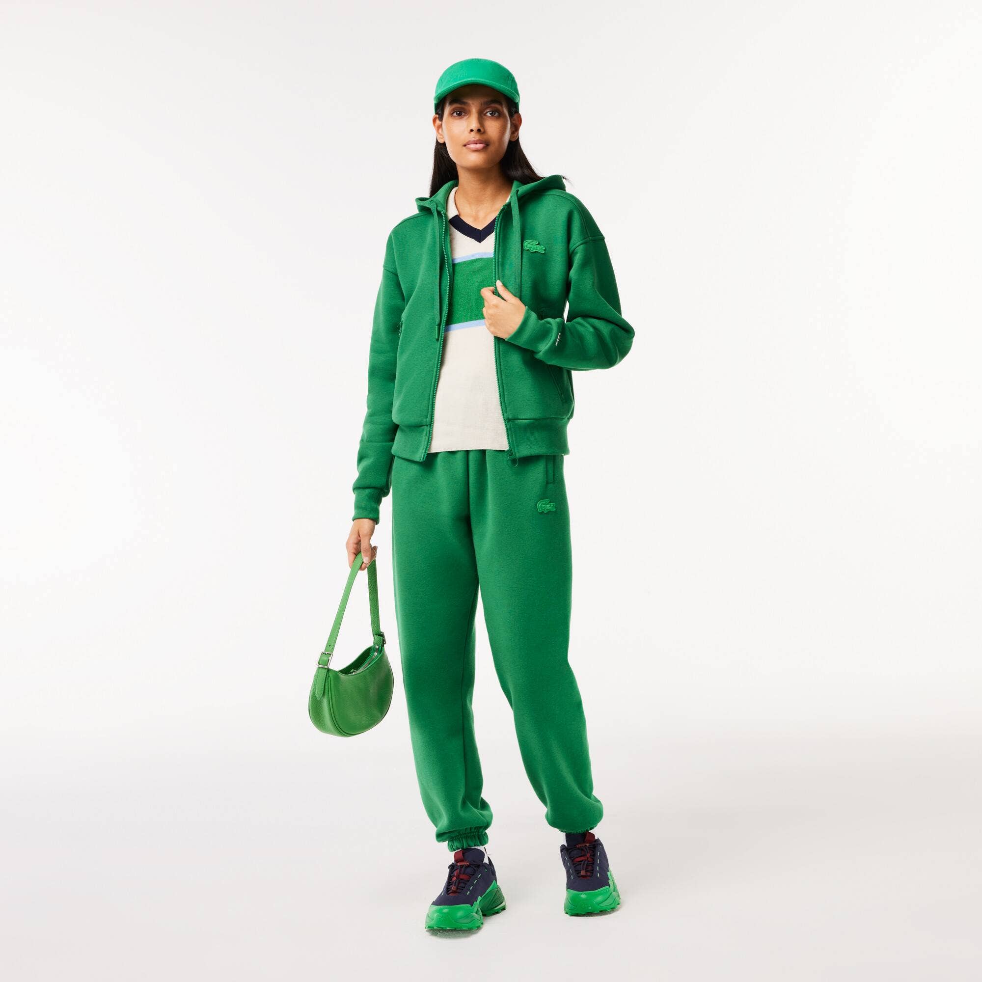 Zipped Cotton Jogger Sweatshirt 