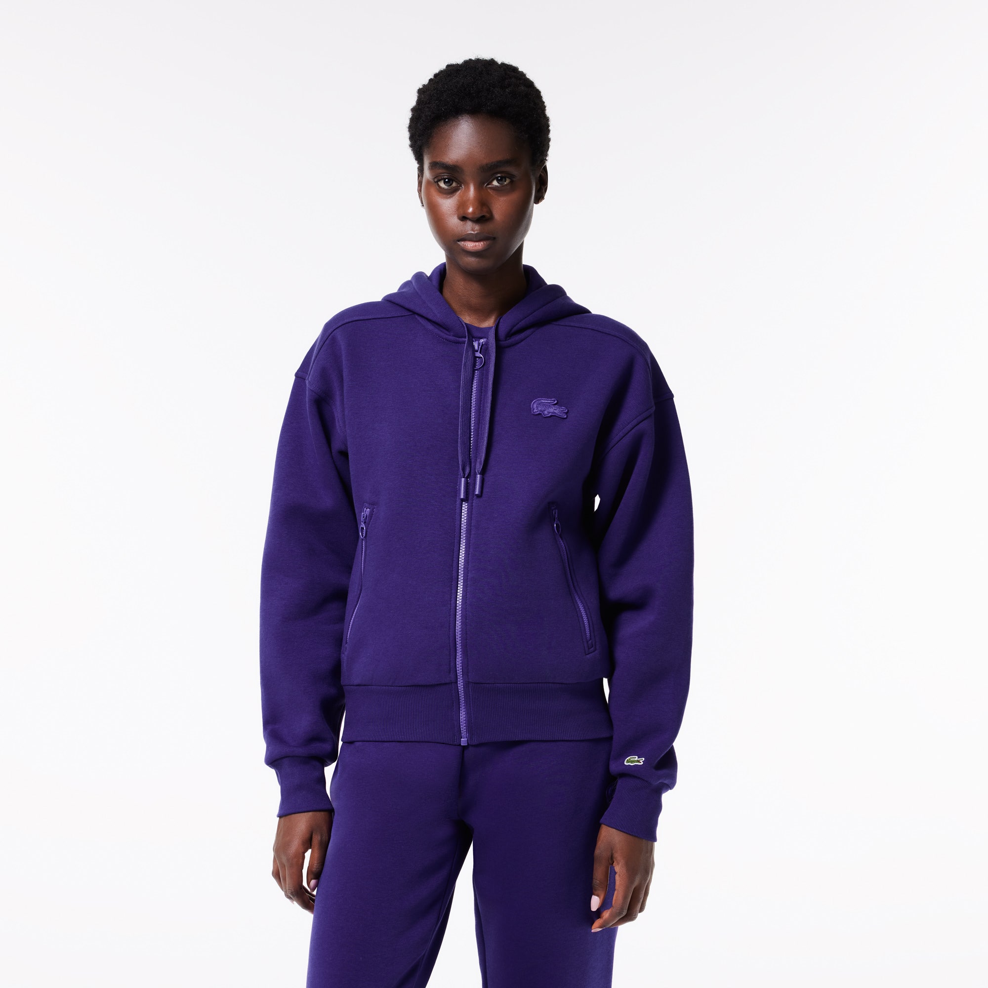 Zipped Cotton Jogger Sweatshirt 