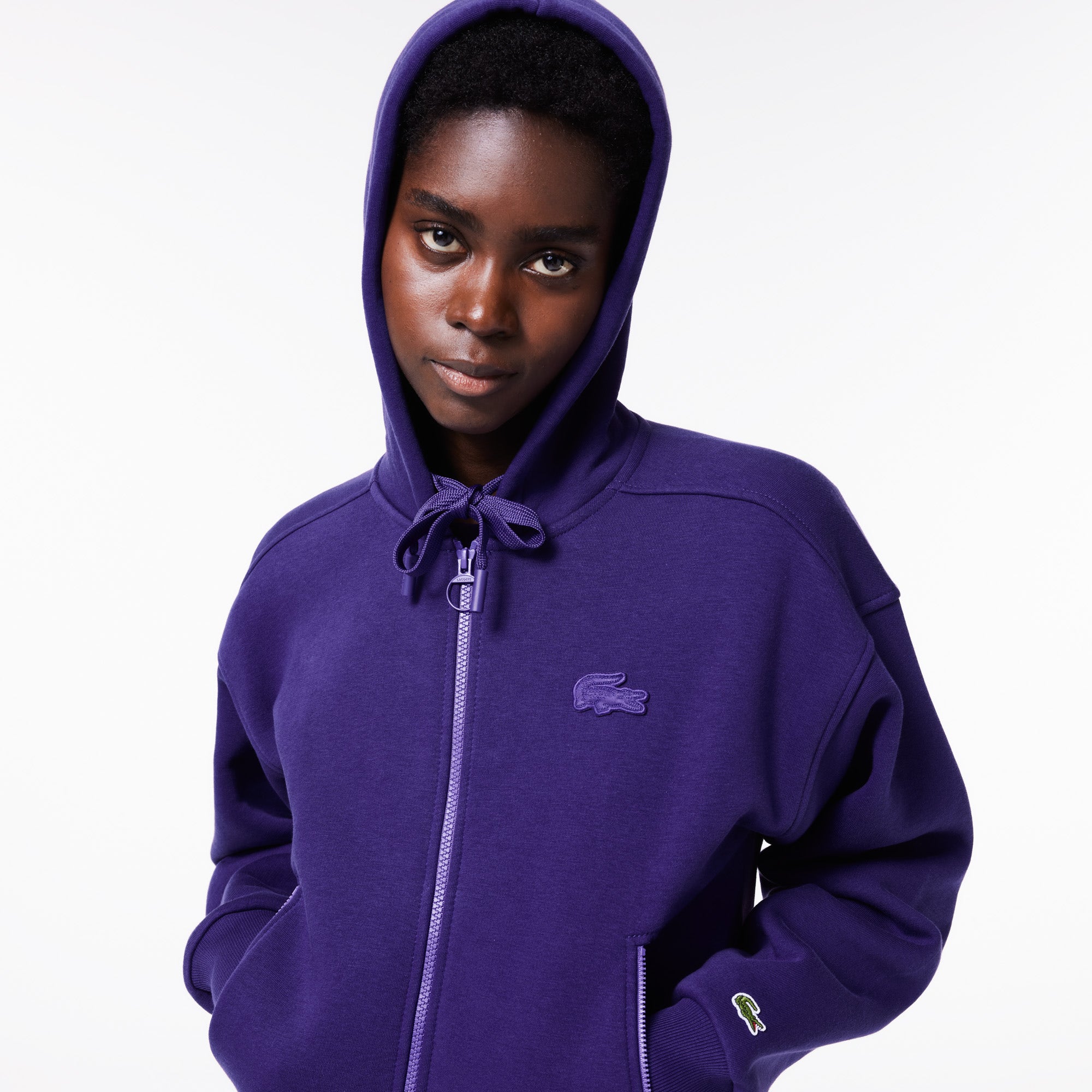Zipped Cotton Jogger Sweatshirt 