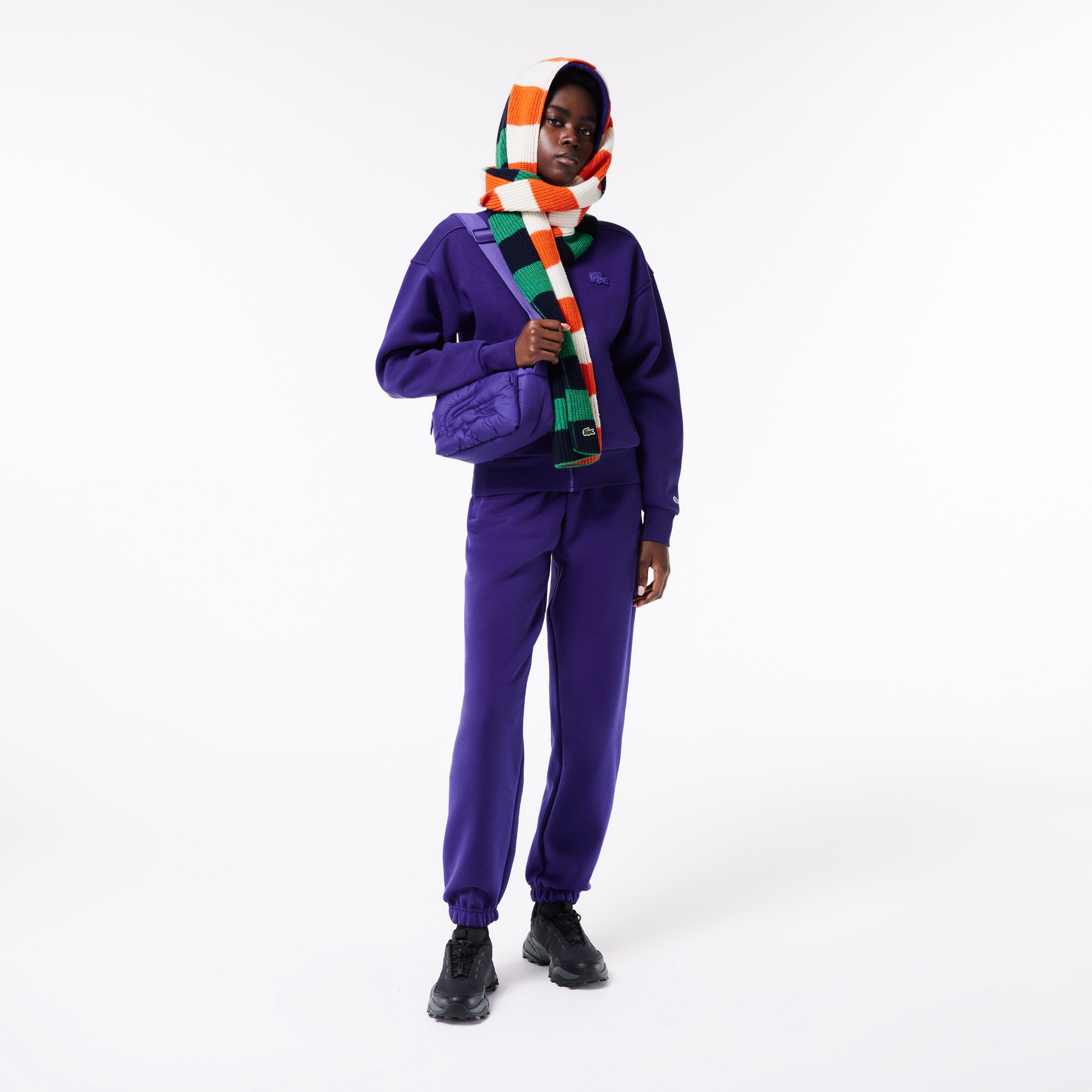 Zipped Cotton Jogger Sweatshirt 